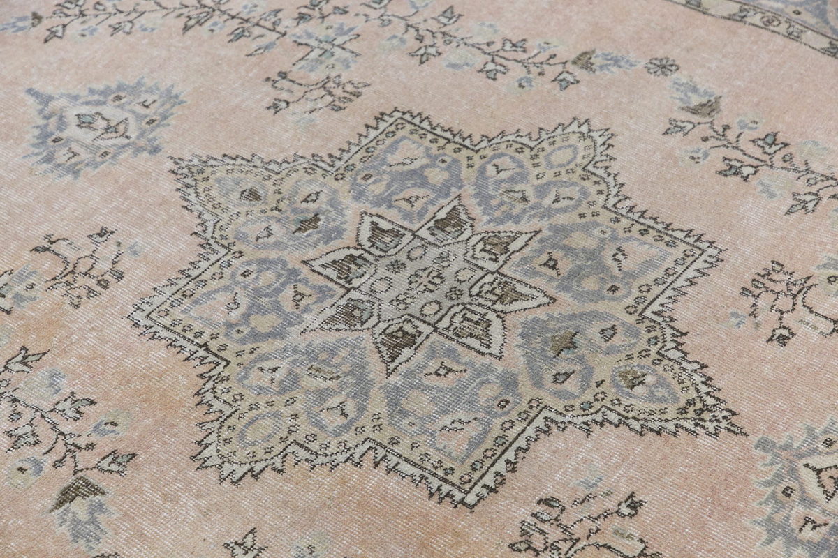 Vintage Large Rug, Oushak Area Rug 6'6" x 9'8" feet 197 x 295 cm
