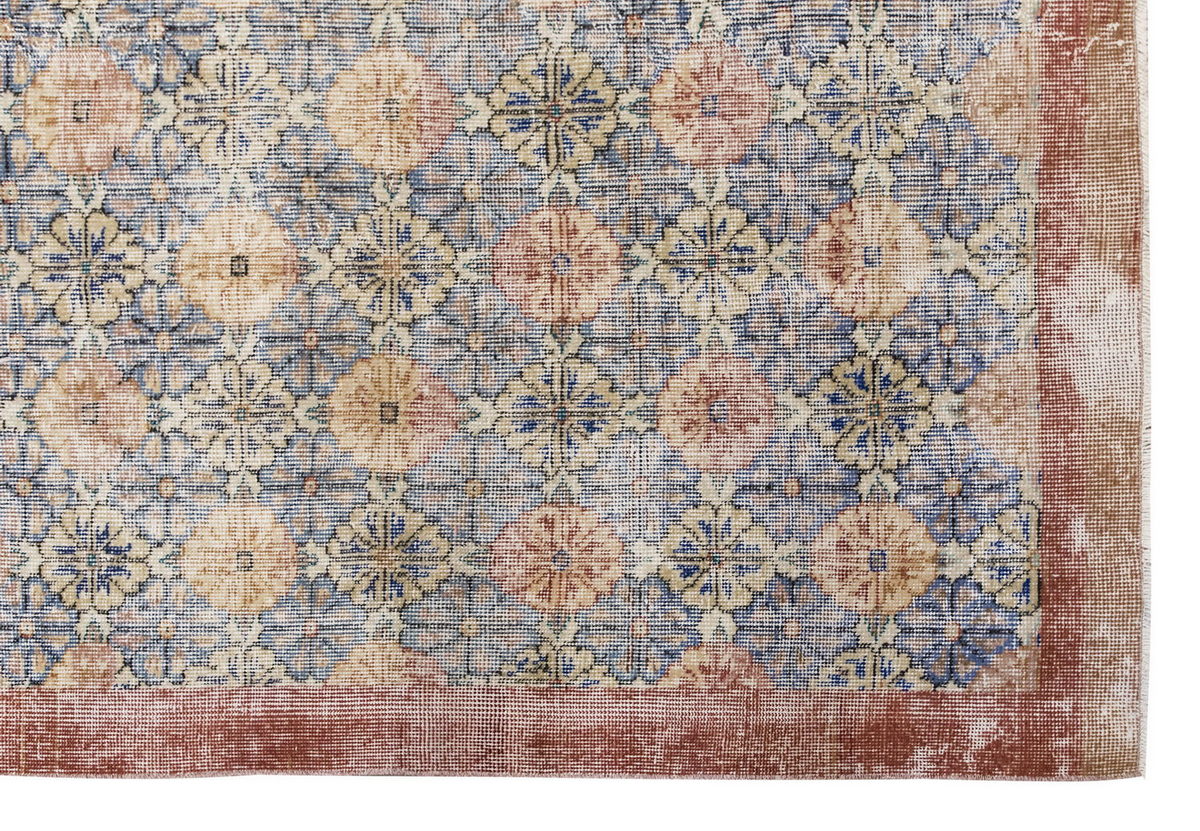 Vintage Large Rug, Oushak Area Rug 7'5" x 11'2" feet 225 x 340 cm