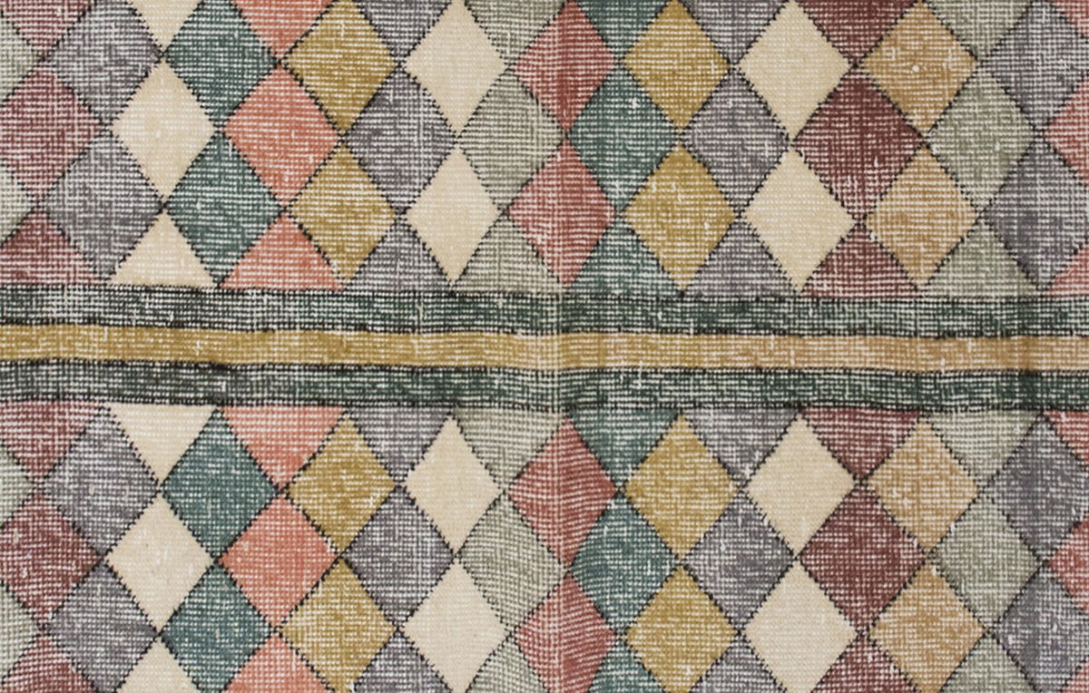 Vintage Rug, Small Oushak Rug 2'2" x 5'8" feet 67 x 172 cm