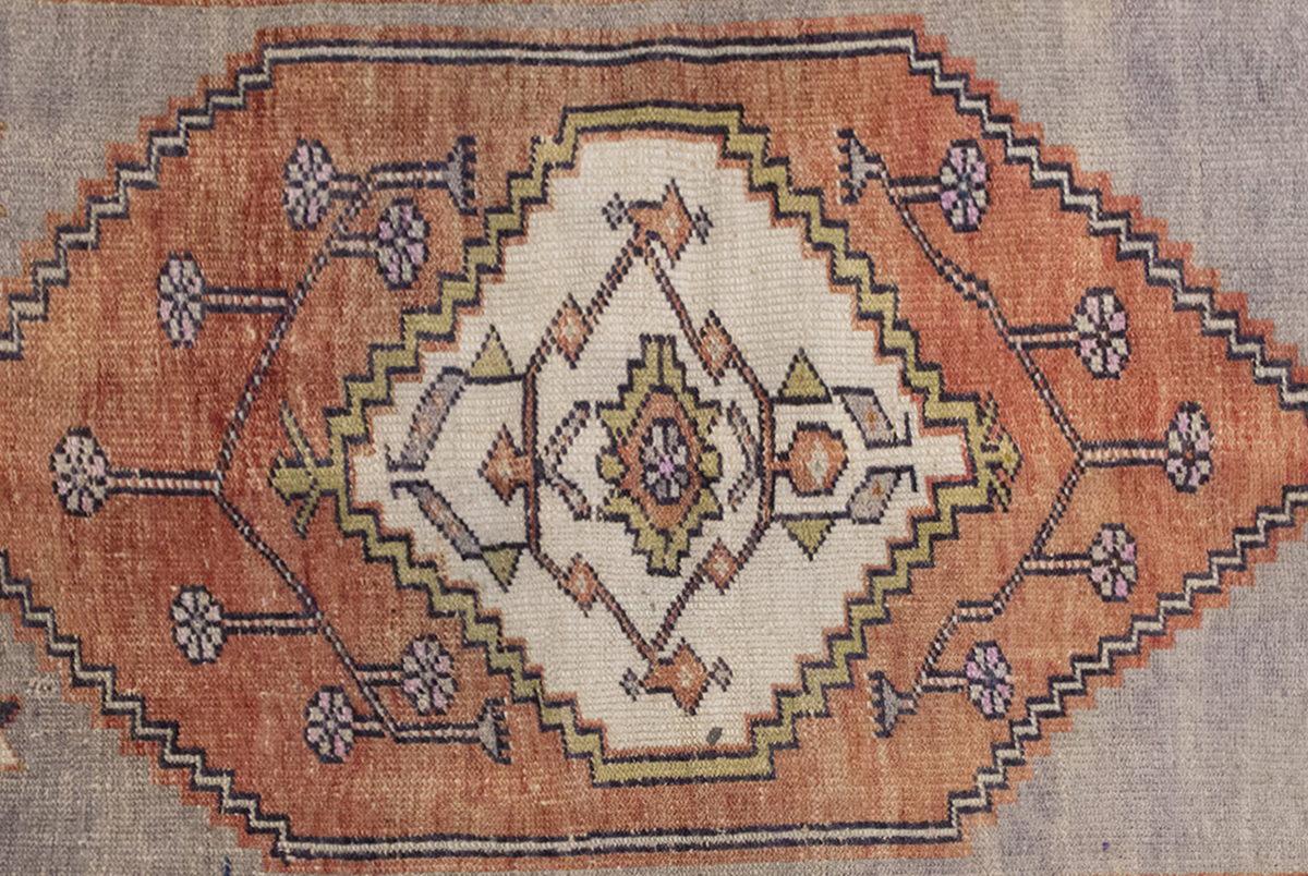 Vintage Rug, Small Oushak Rug 2'9" x 3'11" feet 83 x 120 cm