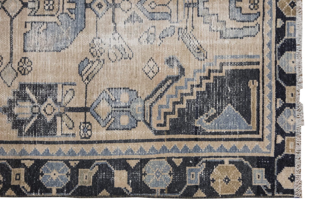 Vintage Rug, Small Oushak Rug 3 x 4'3" feet 92 x 130 cm