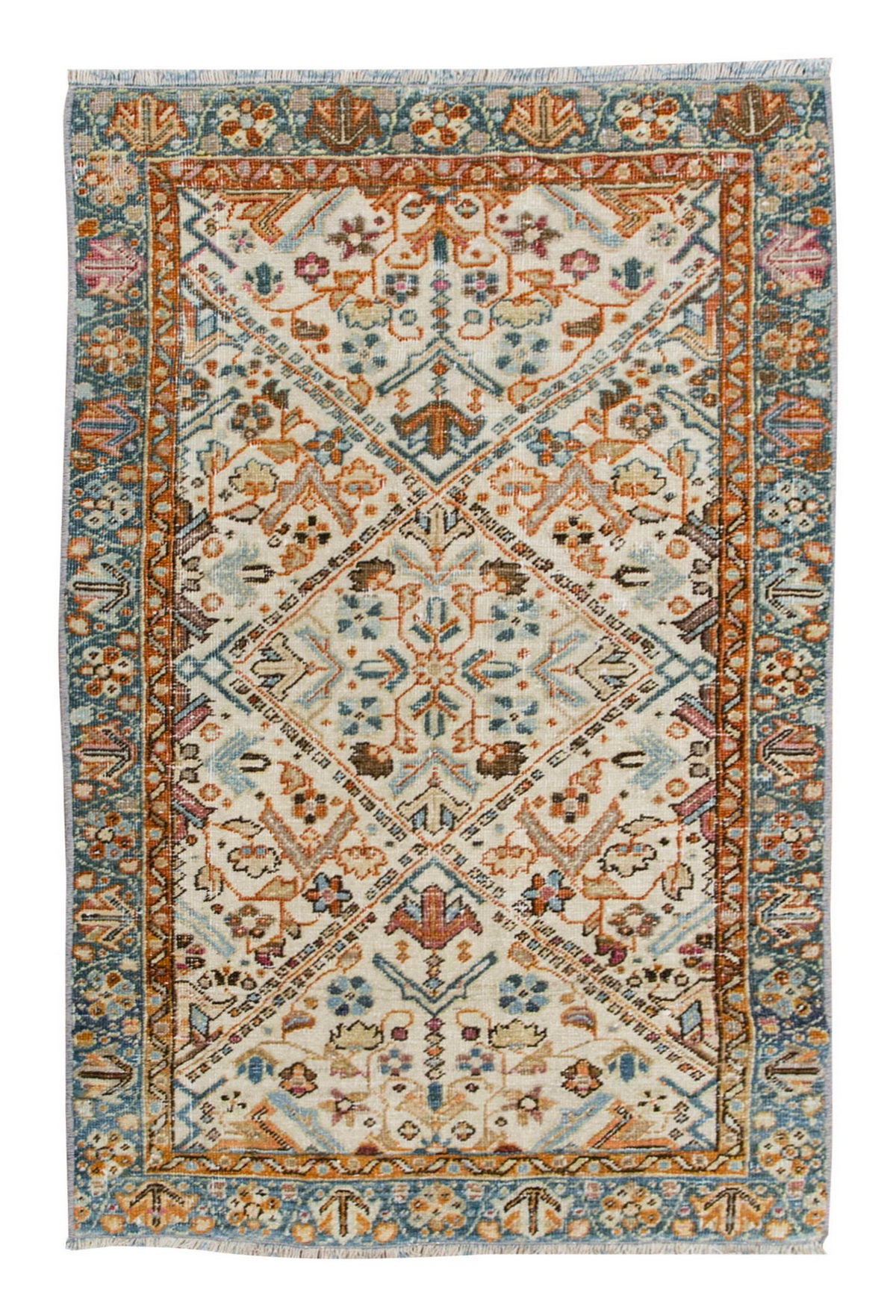 Vintage Rug 2'5" x 3'11" feet 74 x 120 cm