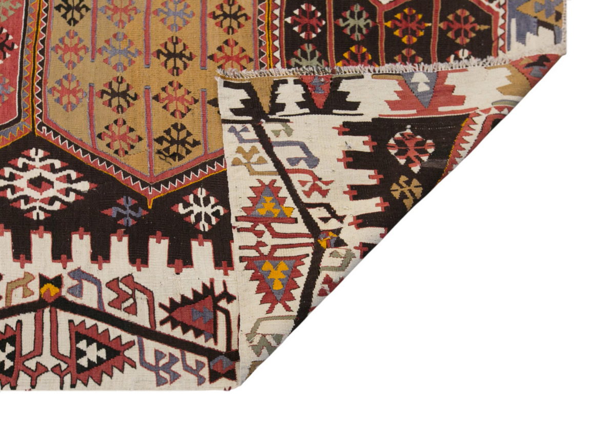 anatolian kilim, 7x15 ft kilim, 212x447 cm