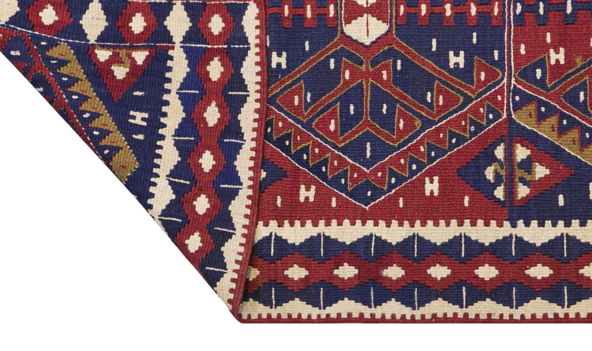 Anatolian tribal kilim, 2.11 x 7.9 ft kilim, 89 x 237 cm