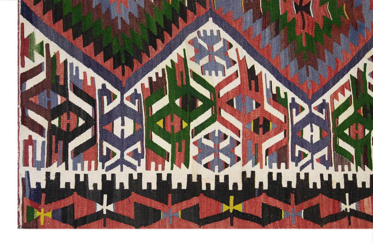 anatolian tribal kilim, 5x10 ft kilim, 164x316 cm