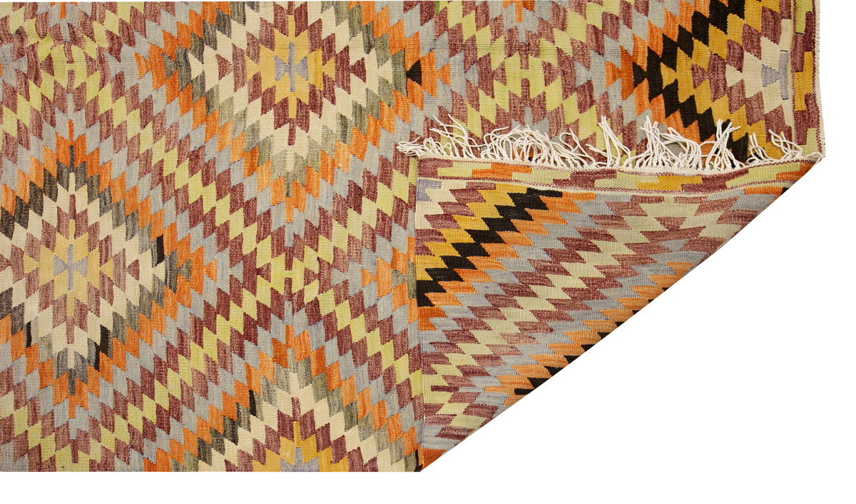 anatolian tribal kilim, 5x10 ft kilim, 167x308 cm