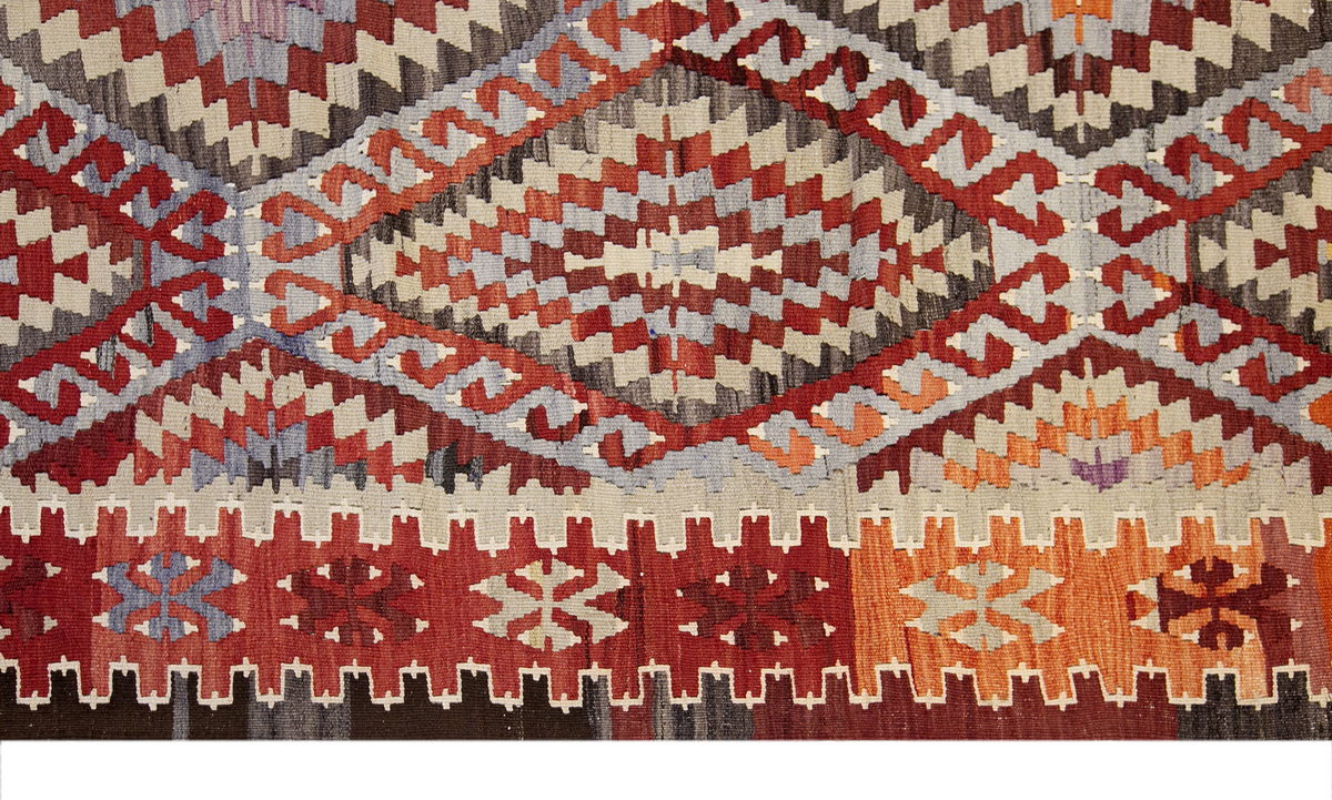 anatolian tribal kilim, 6x9 ft kilim, 172x287 cm