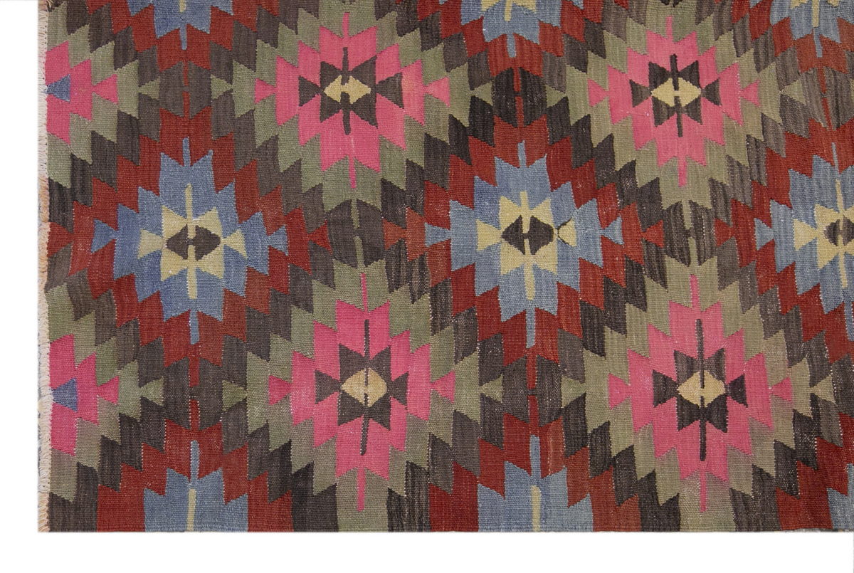 anatolian tribal kilim, 6x9 ft kilim, 189x276 cm