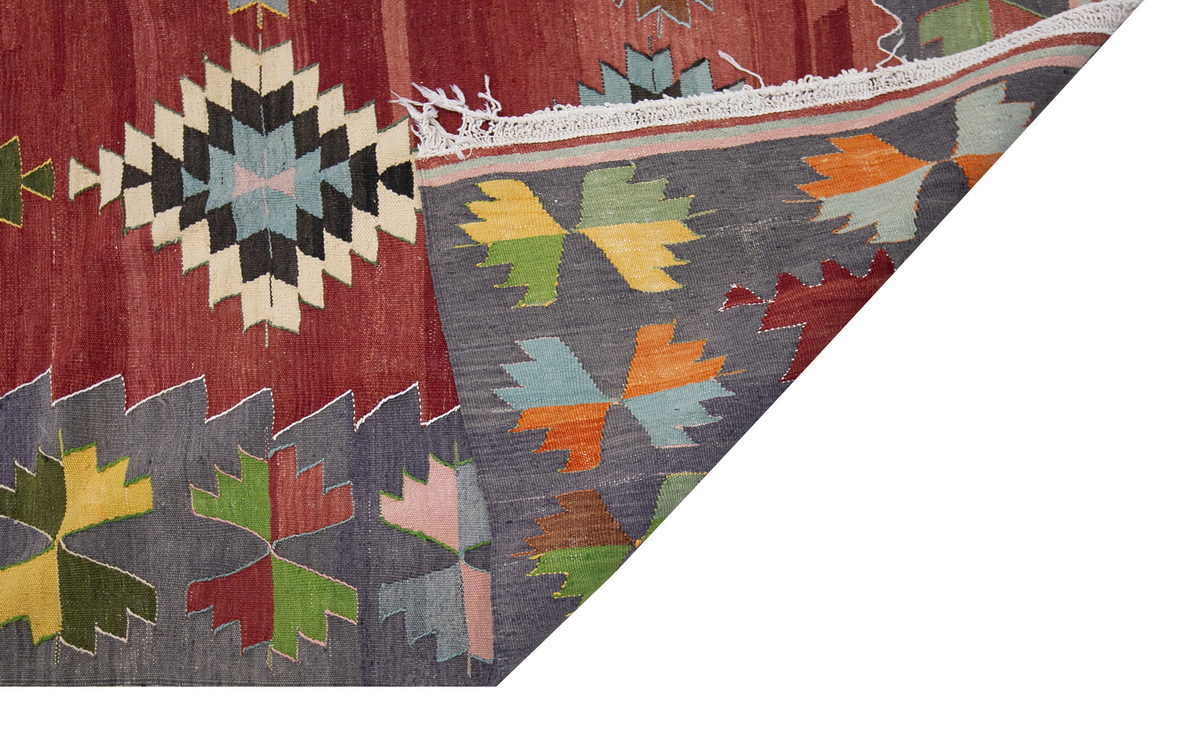 anatolian tribal kilim, 7x10 ft kilim, 214x306 cm