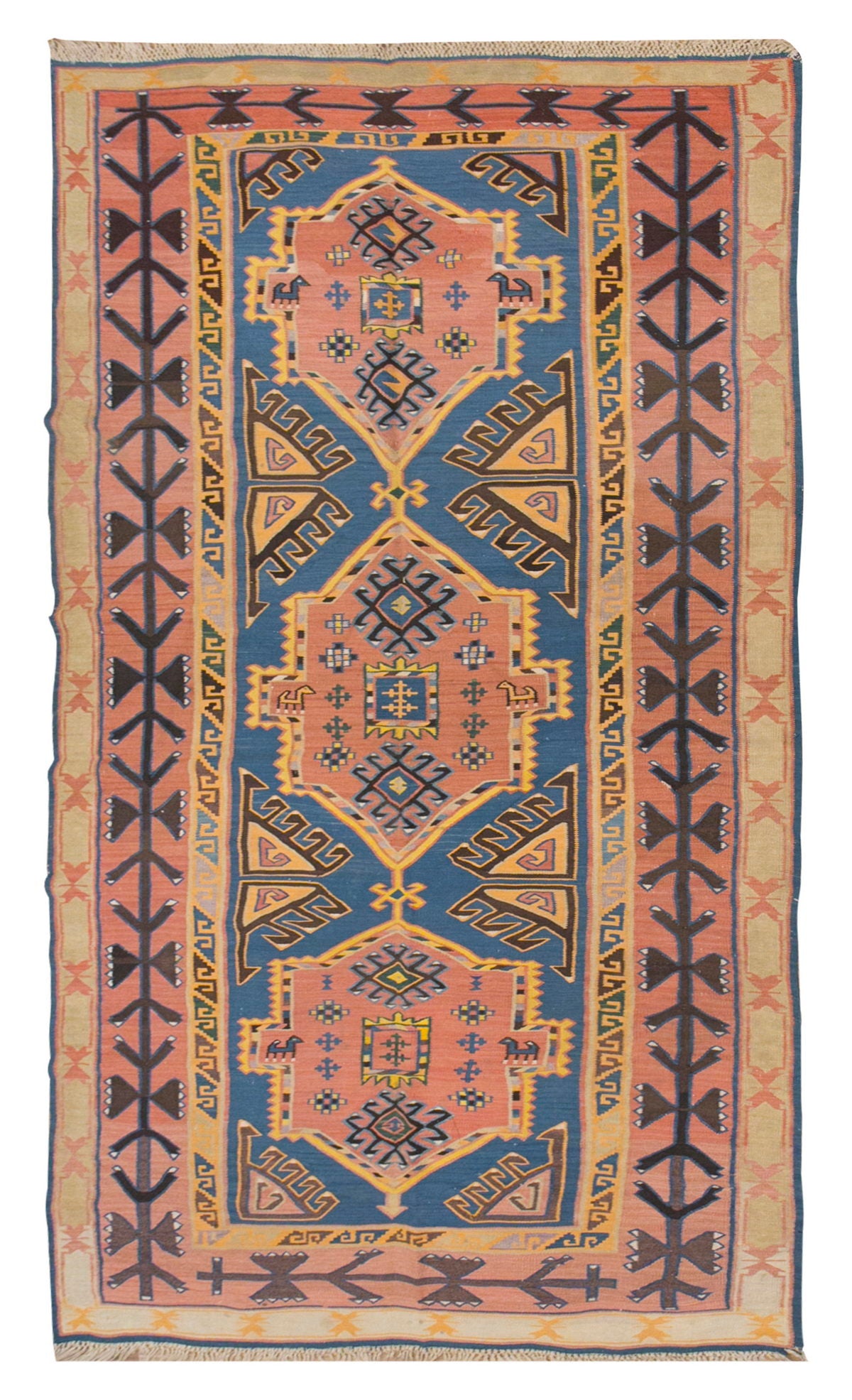Caucasian Avar Kilim, 166 x 310 cm / 5'5 x 10'2 feet