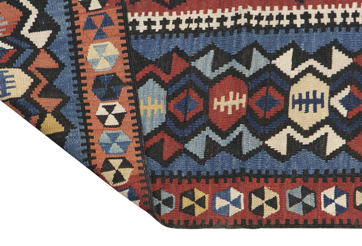 Caucasian Kilim Rug, 197 x 320 cm / 6'6 x 10'6 feet