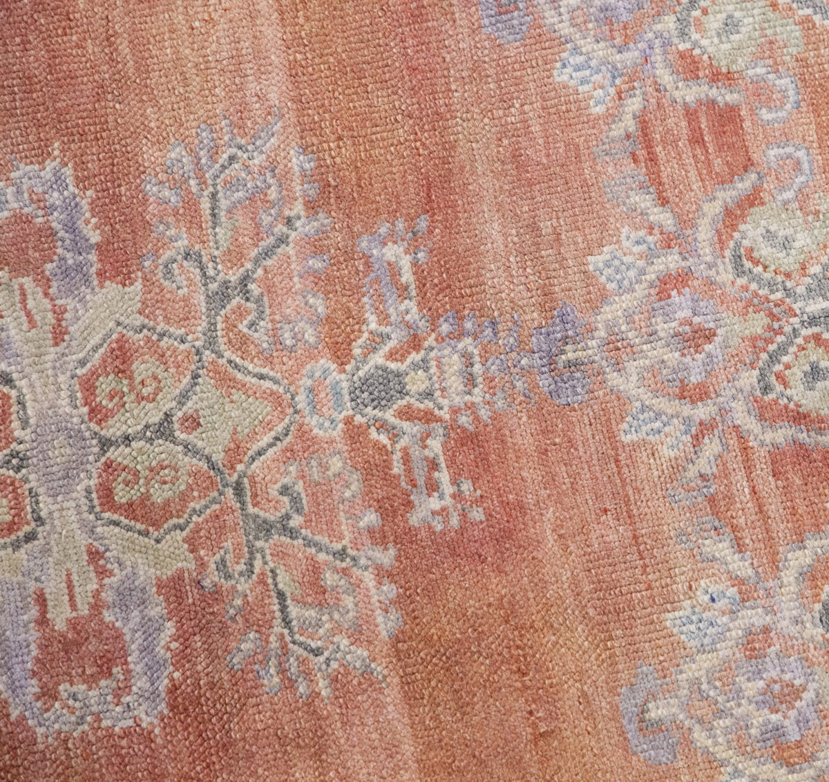 Handmade Vintage Turkish Oushak Rug 105x140 cm (3.4x4.6 ft )