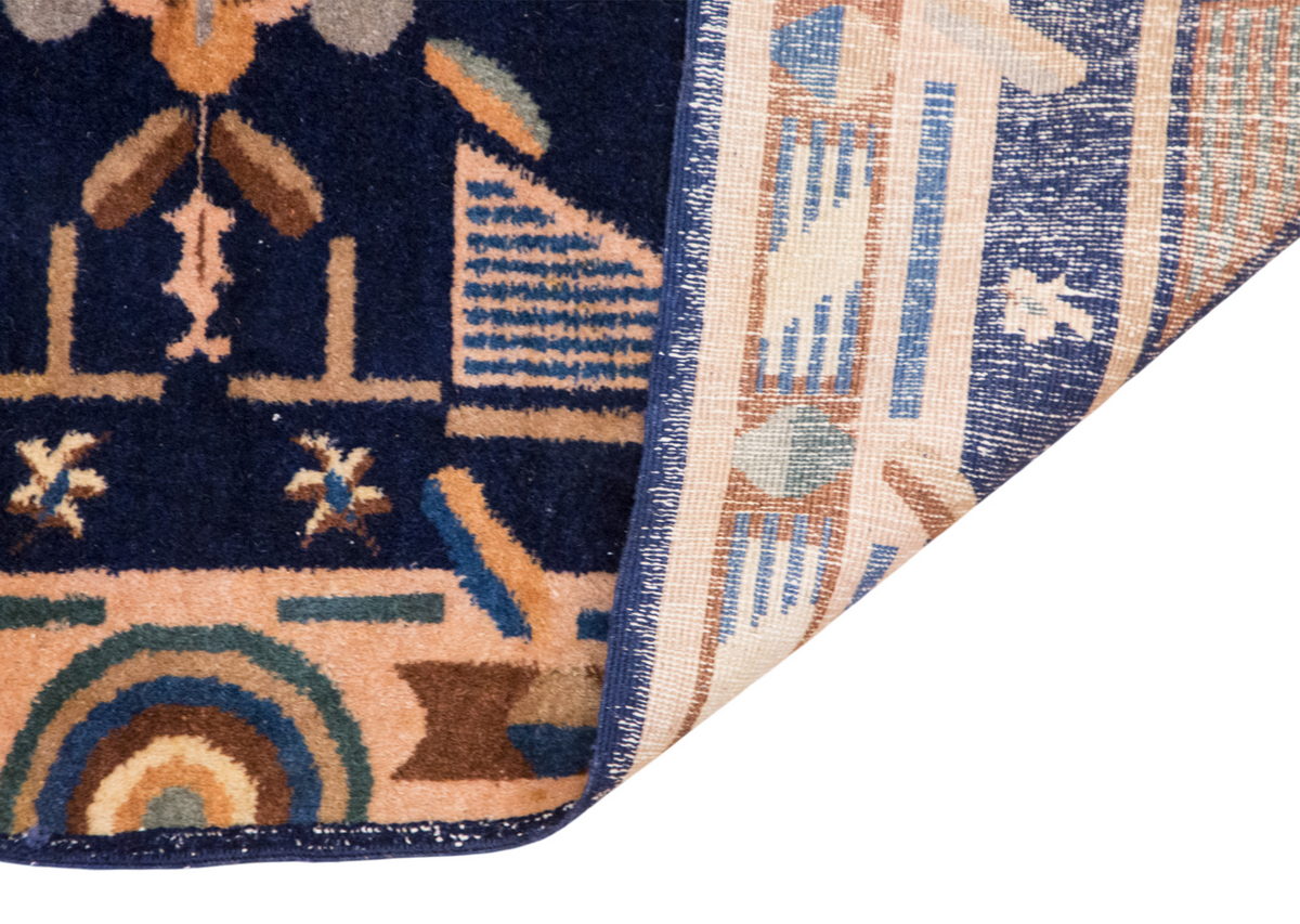 Handmade Vintage Turkish Oushak Rug 120x210 cm (4.4x7.5 ft)
