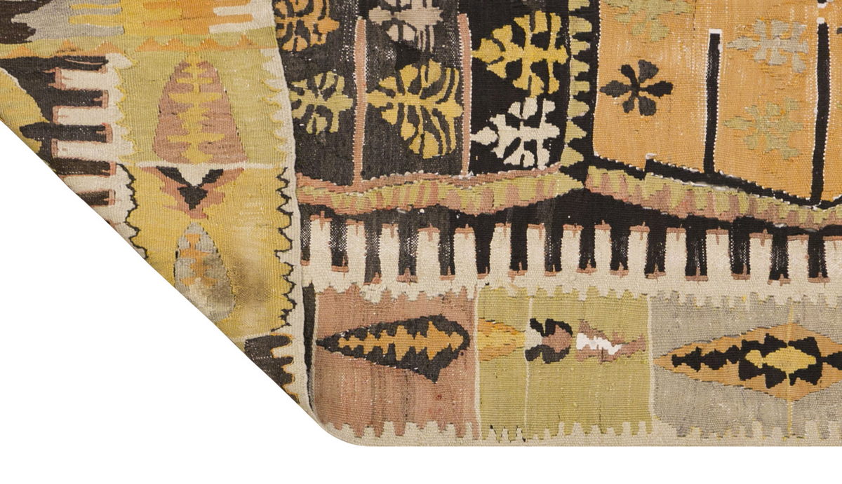 Handwoven Vintage Kırşehir Kilim, 112 x 273 cm, 3.8 x 8.11 ft