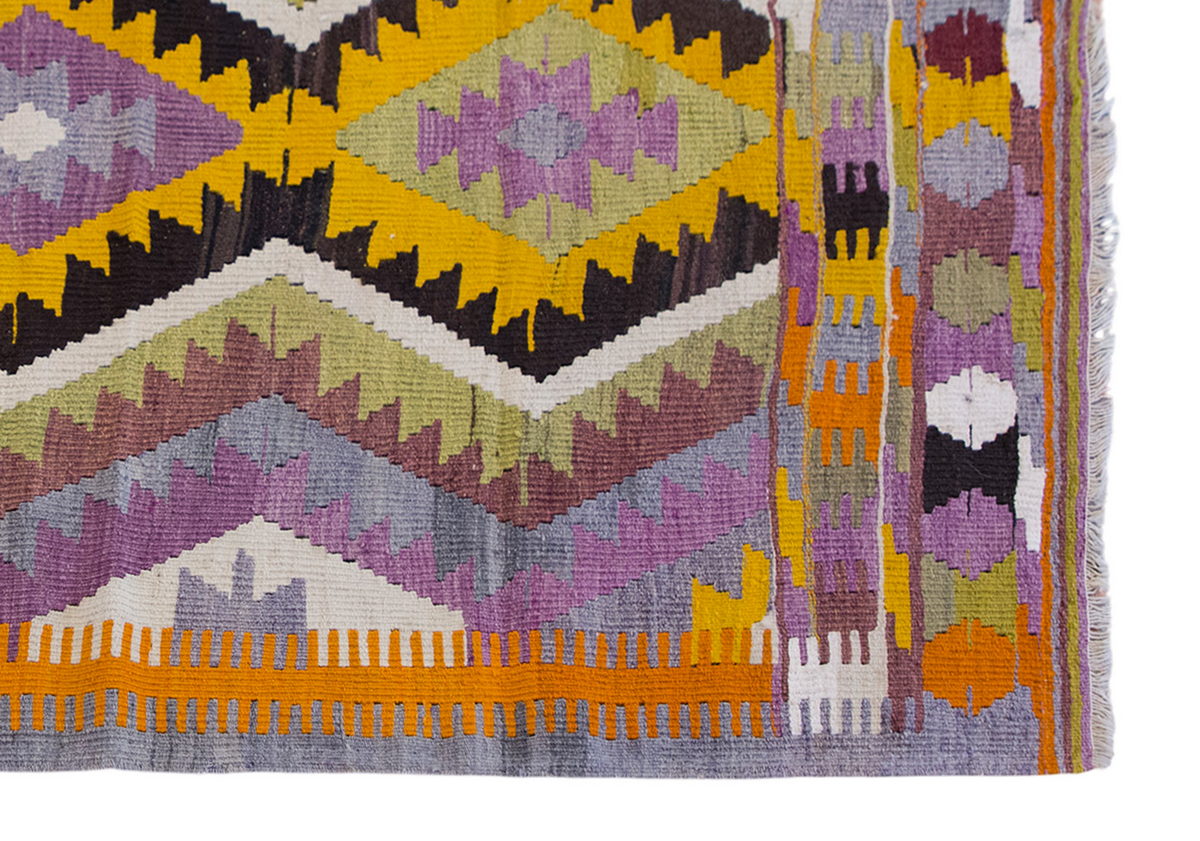 Vintage Turkish Rug, 3.9 x 5 ft Rug, 116 x 153 cm