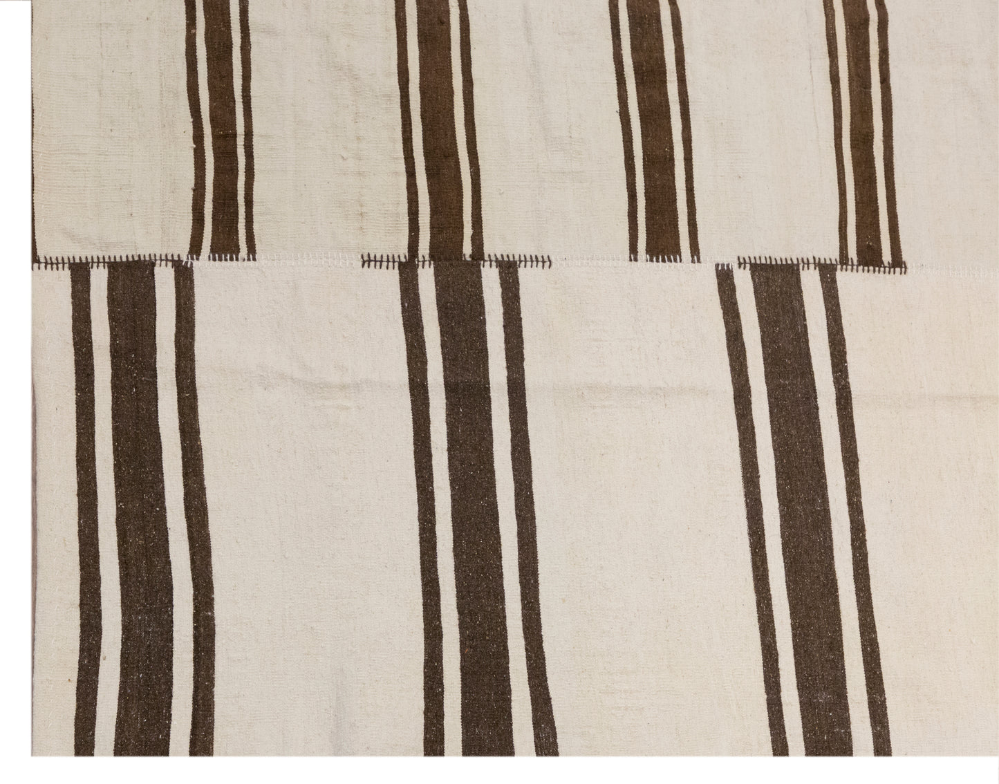 Minimalist Turkish Kilim Rug 203x225 cm | 6.7x7.4 ft