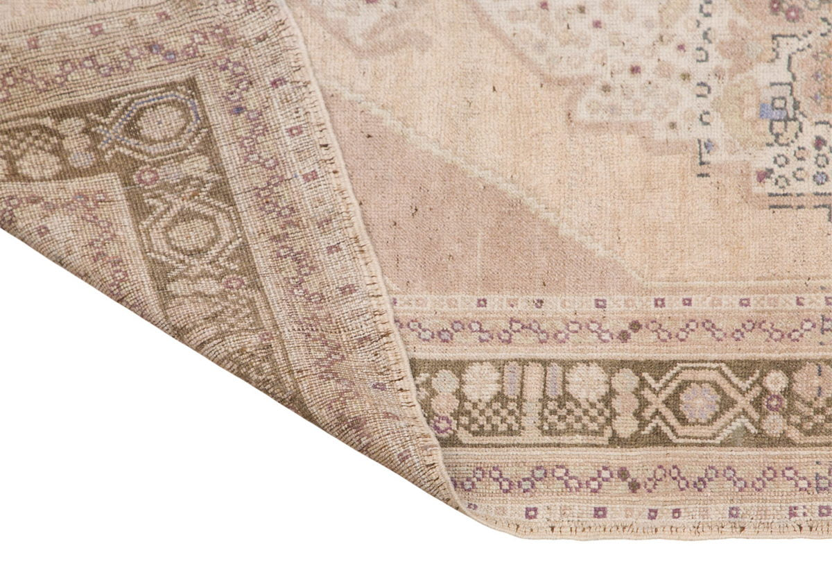 Muted Hallway Rug, Handwoven Wool Carpet, 4'4" x 10'6" (132 x 320 cm)