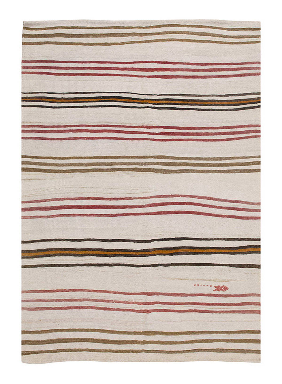 Neutral Kilim 4'11" x 6'6" feet 150 x 198 cm