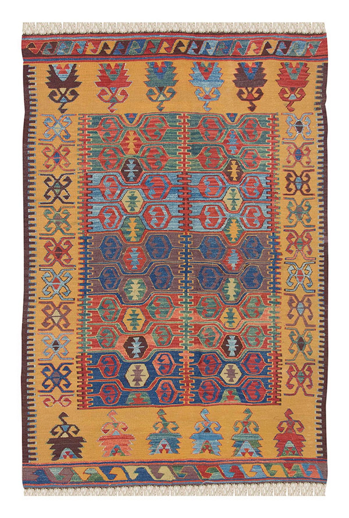New Handmade Kilim 4' x 6'5 feet 122 x 195 cm