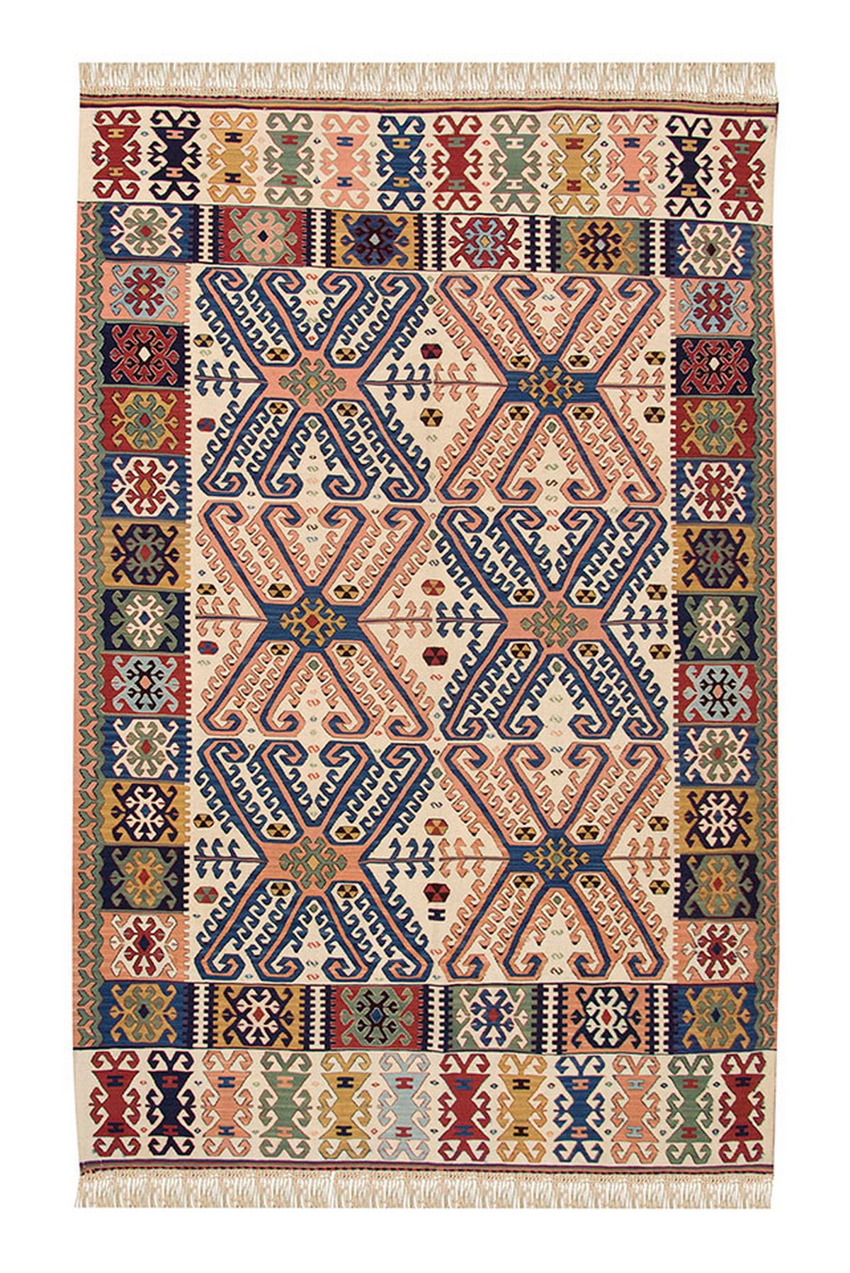 New Handmade Kilim 4'11 x 6'11 feet 150 x 210 cm