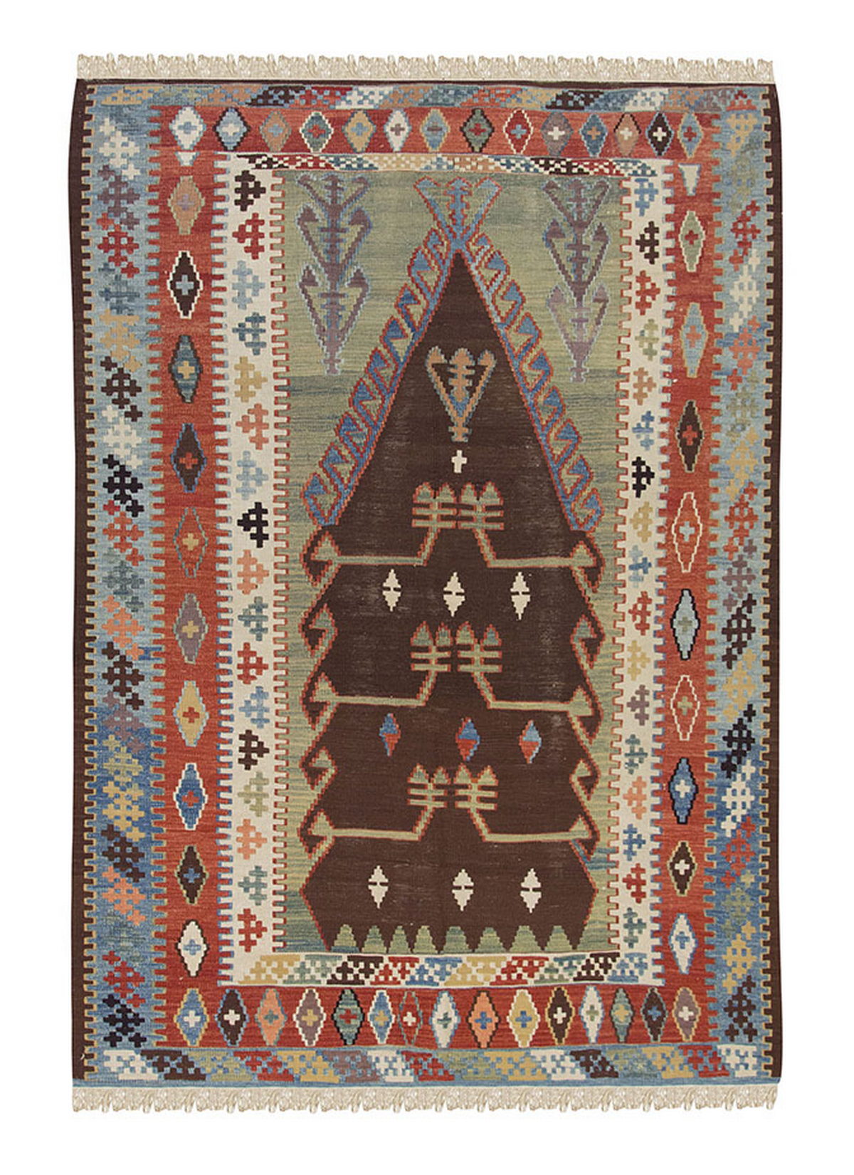 New Handmade Kilim 4'11 x 7'1 feet 150 x 217 cm