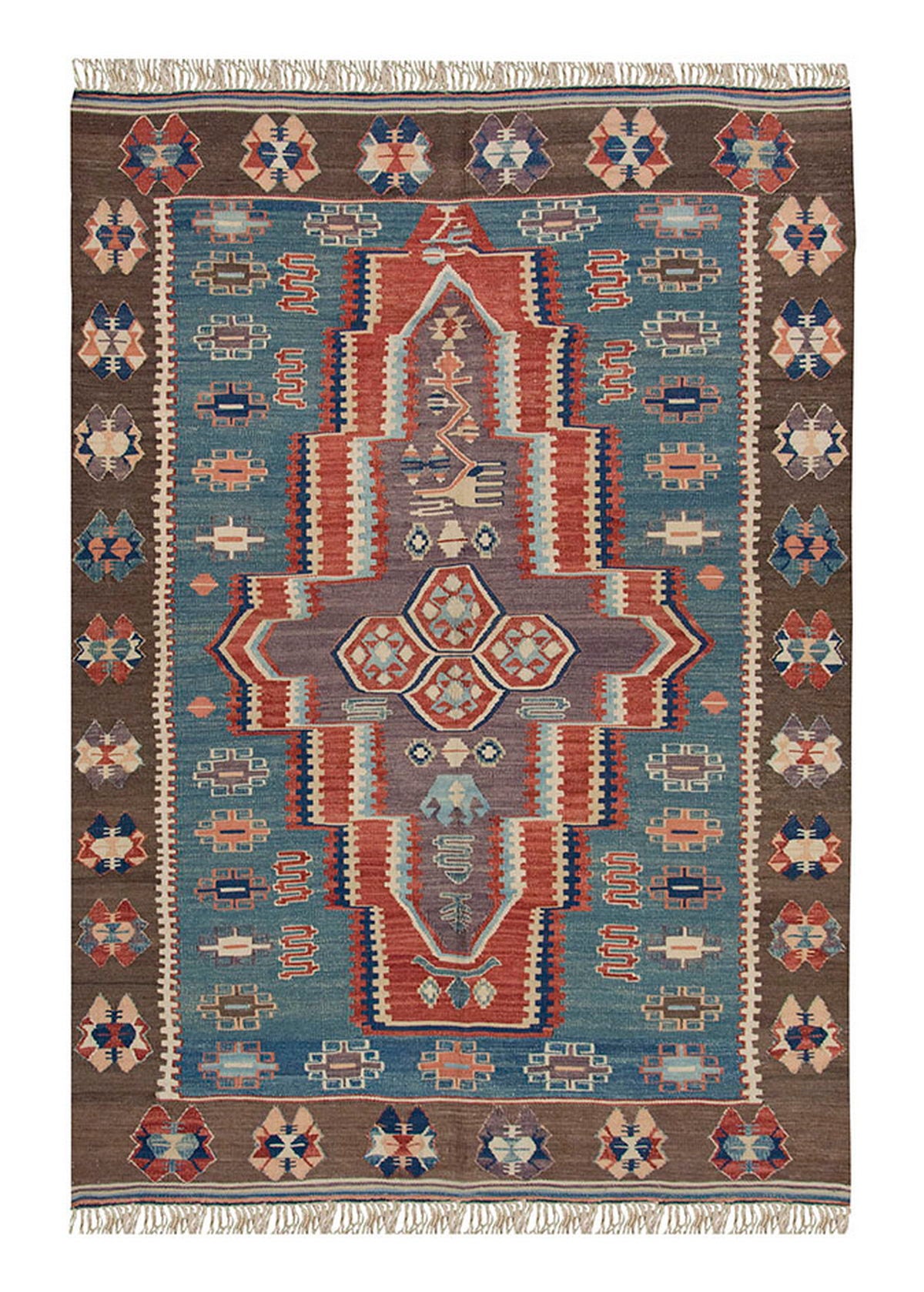 New Handmade Kilim 4'2 x 6' feet 127 x 183 cm