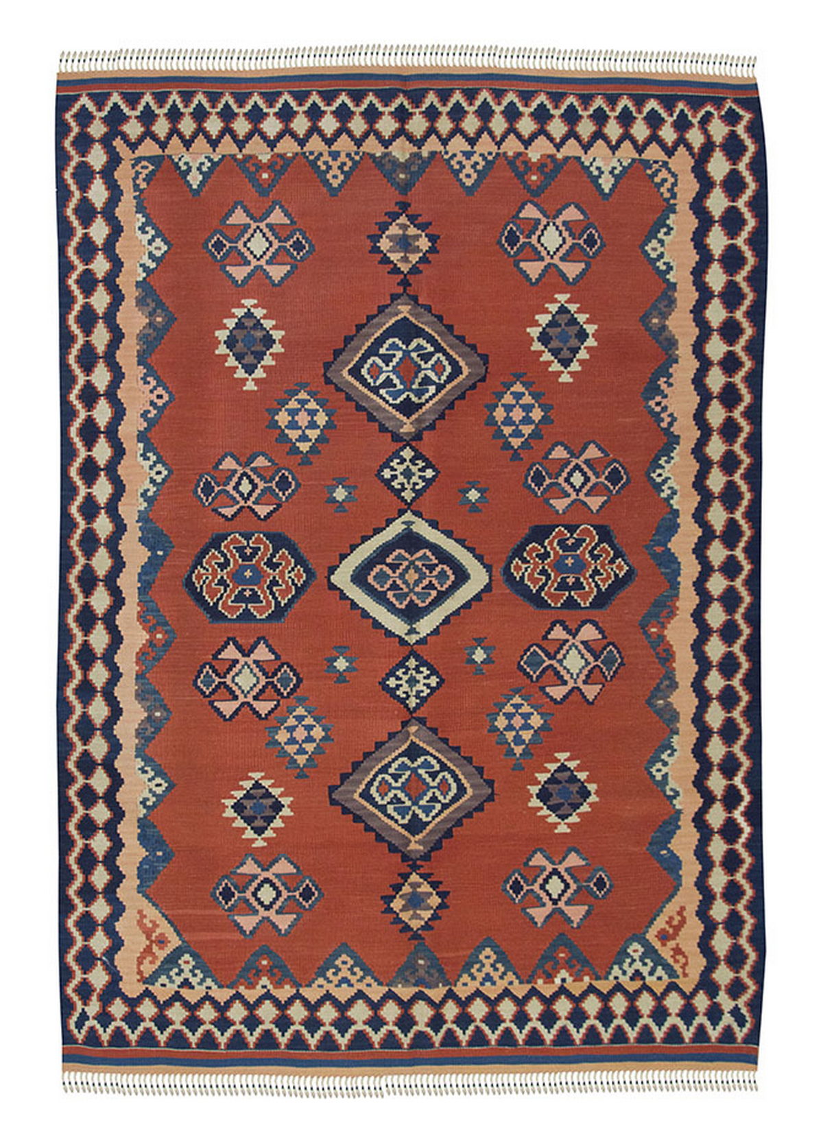 New Handmade Kilim 4'4 x 6'2 feet 131 x 188 cm