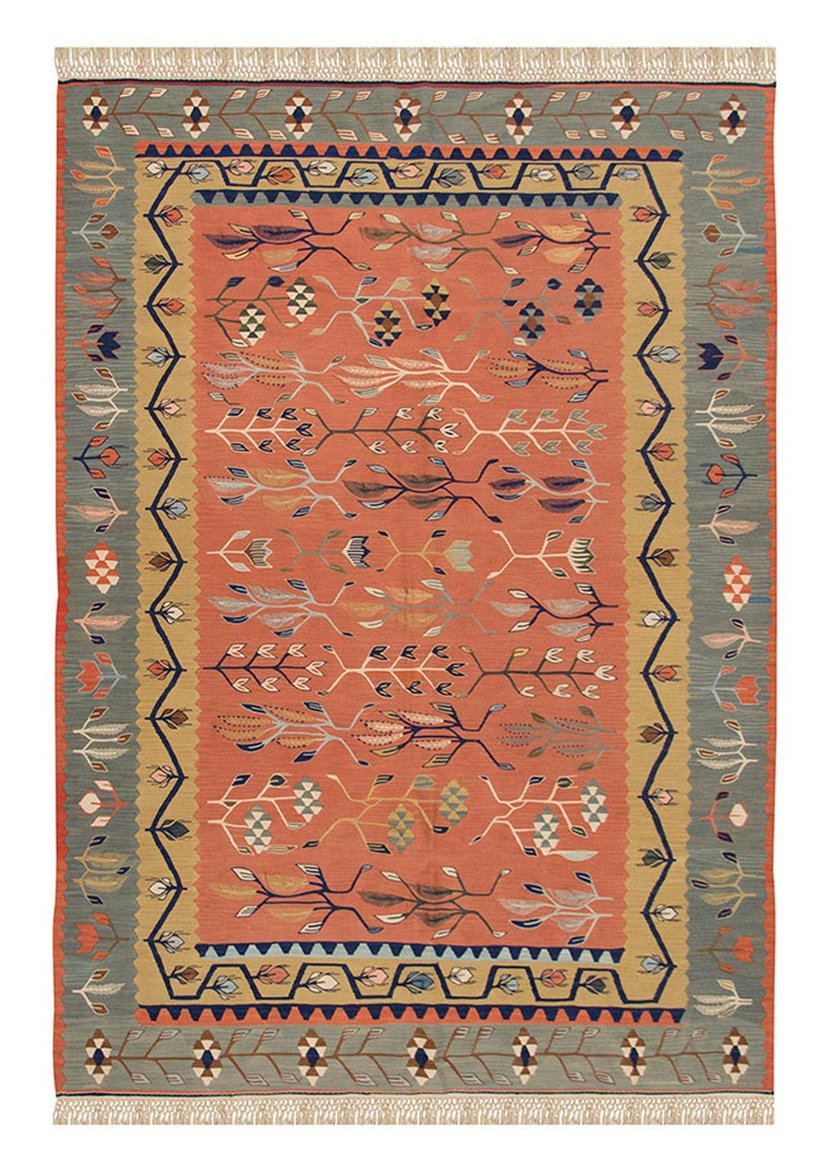 New Handmade Kilim 5'2 x 7'10 feet 158 x 238 cm