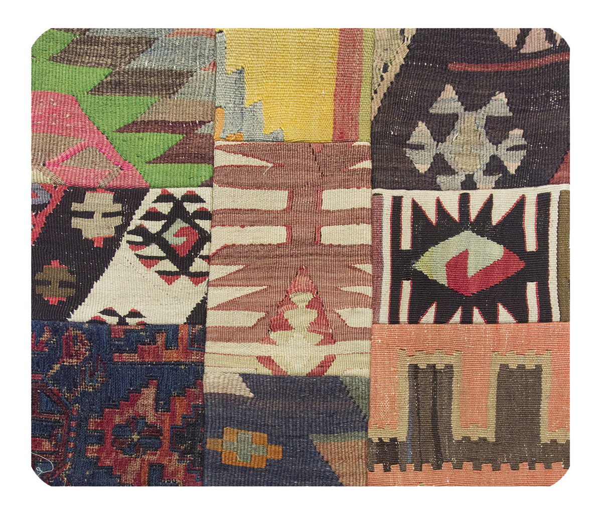Patchwork Rug Pillow-1-13