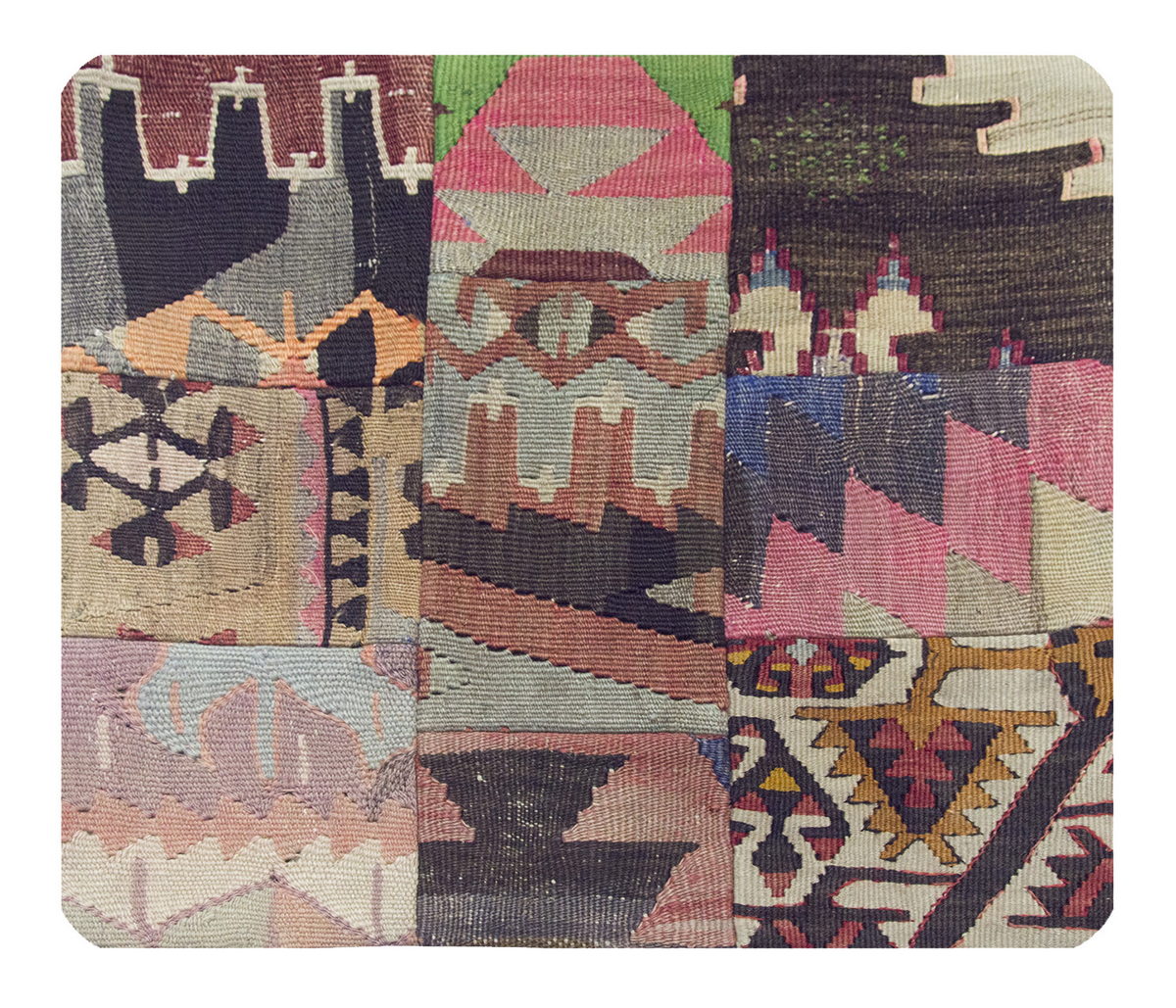 Patchwork Rug Pillow-1-14