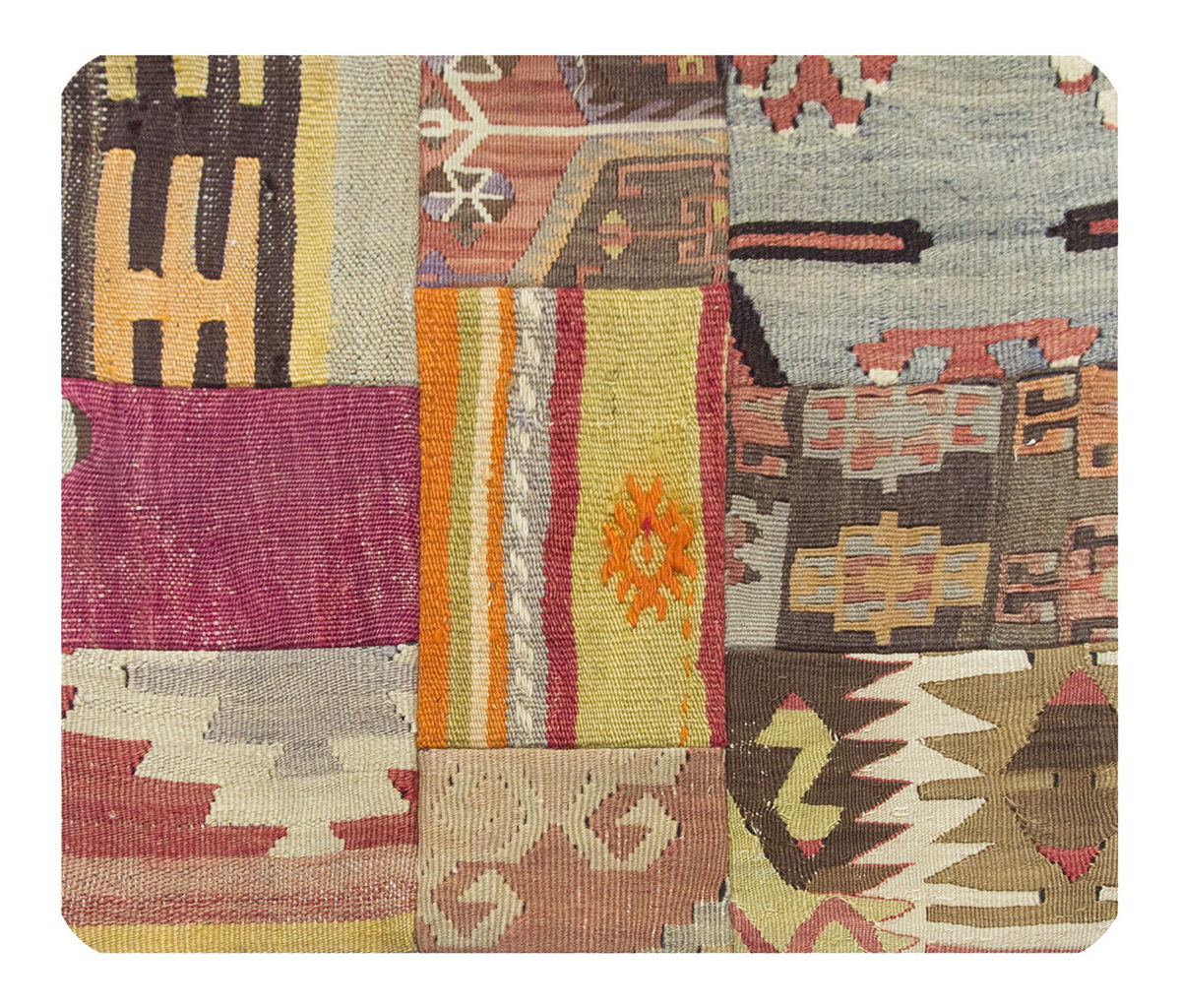 Patchwork Rug Pillow-1-18