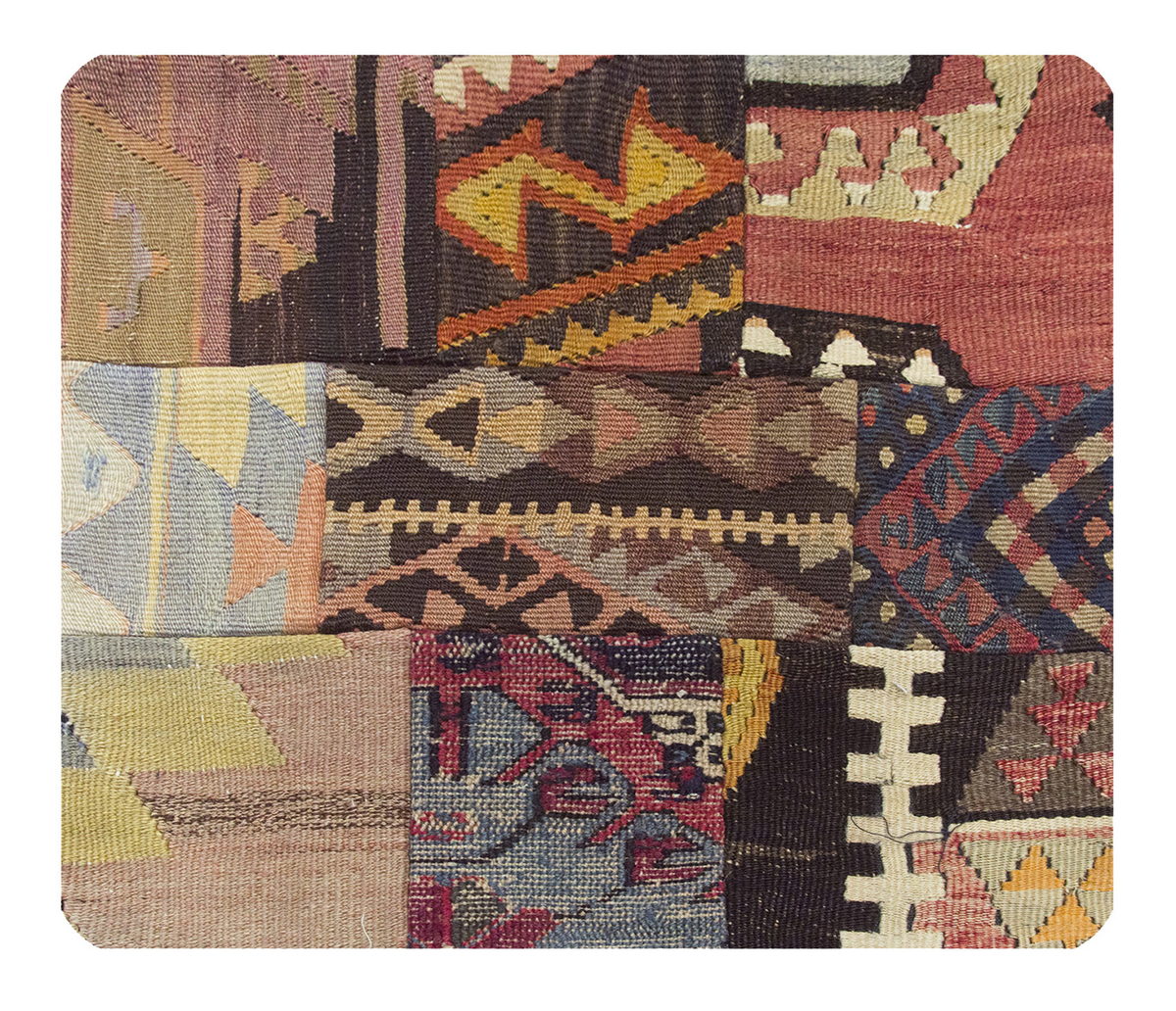 Patchwork Rug Pillow-1-20