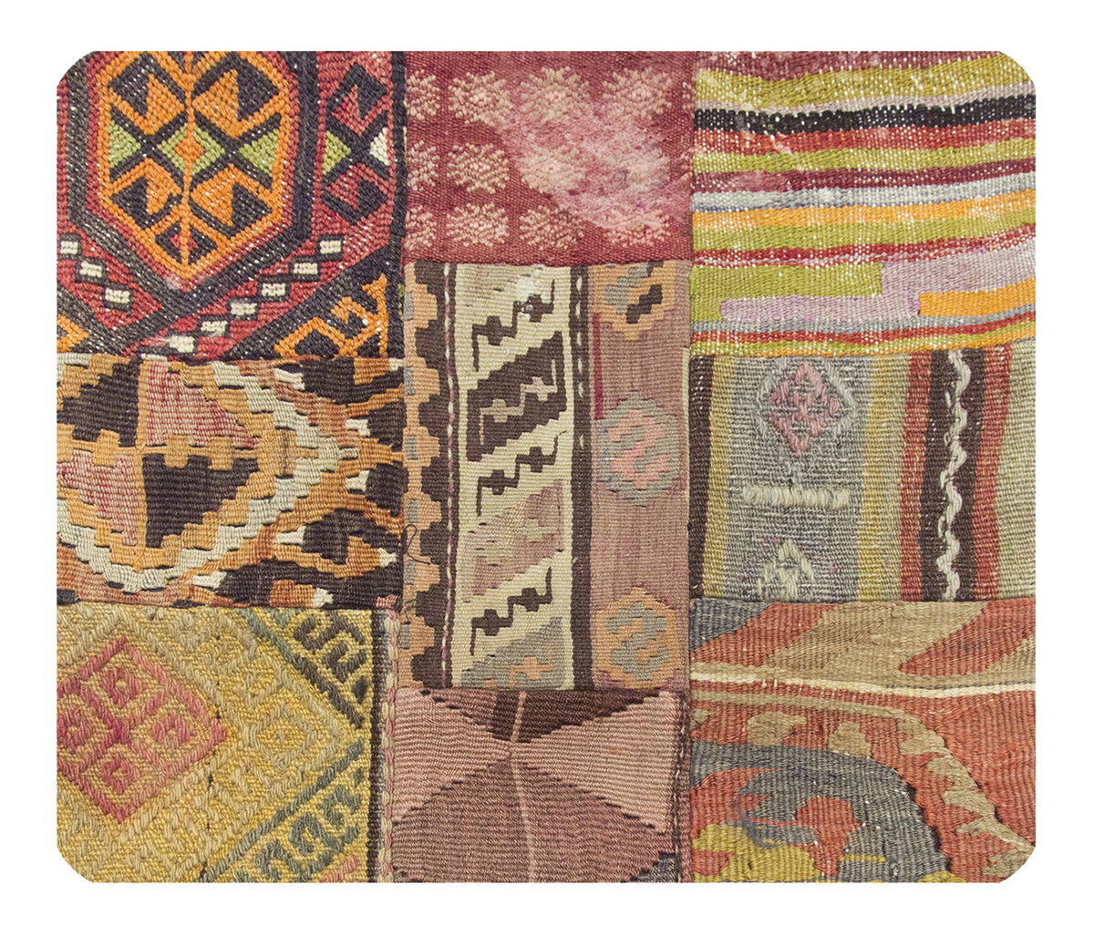 Patchwork Rug Pillow-1-31