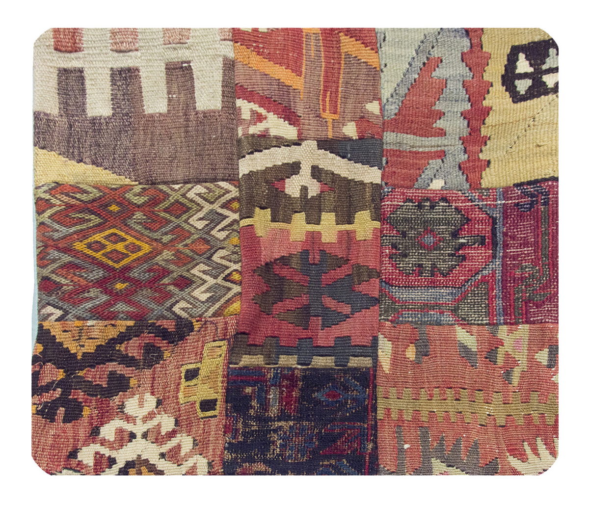 Patchwork Rug Pillow-1-43