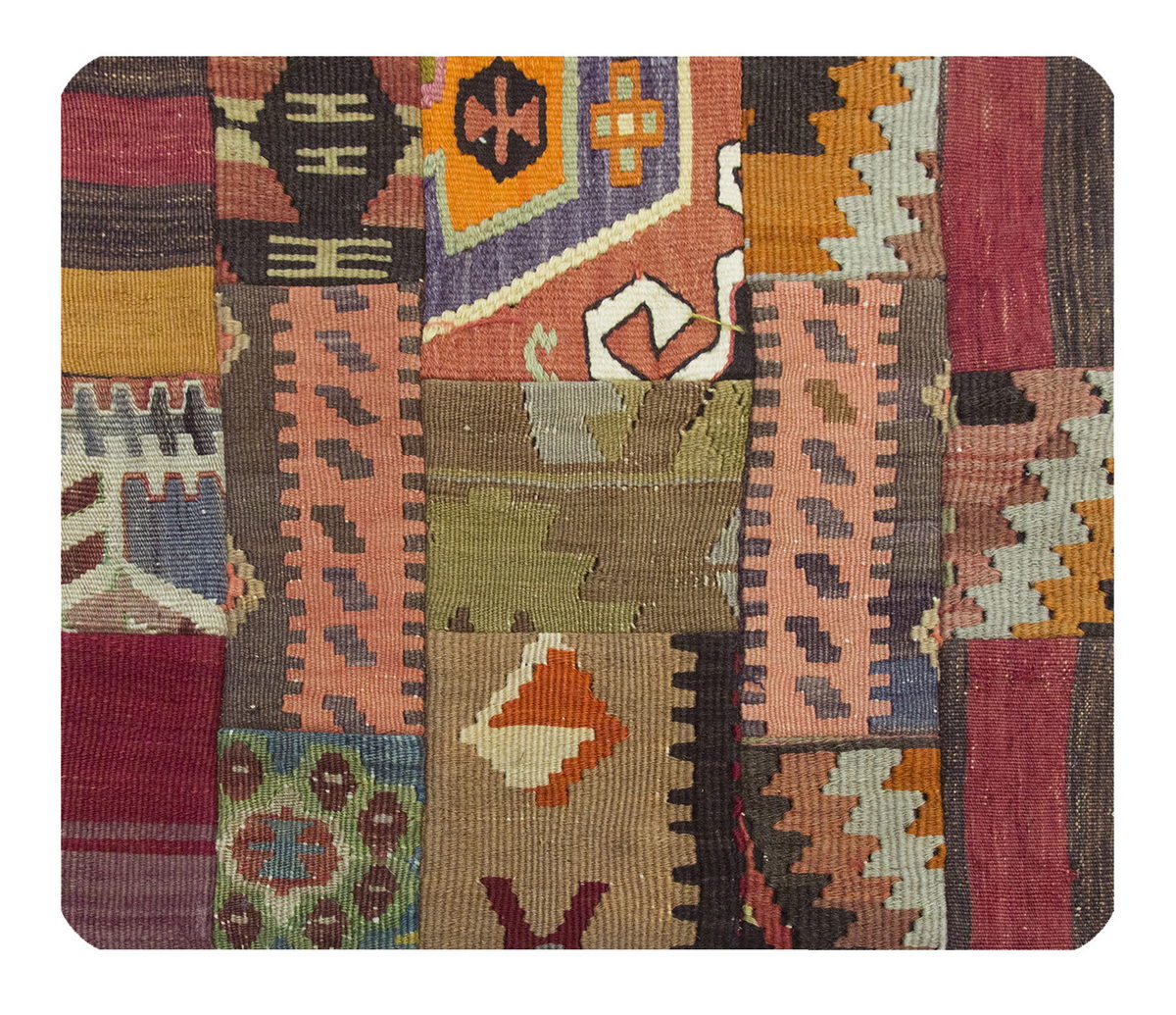 Patchwork Rug Pillow-3-11
