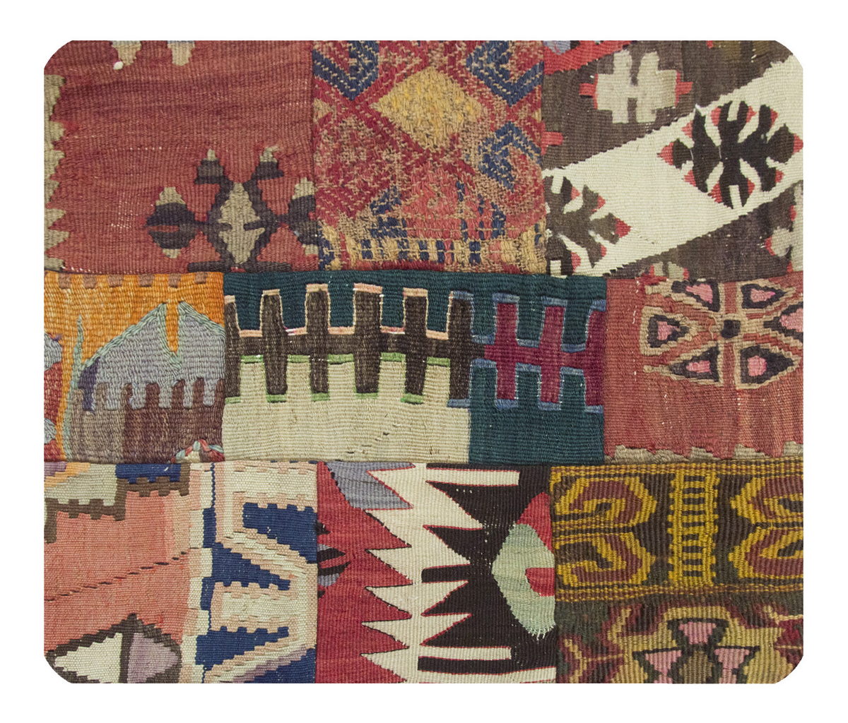 Patchwork Rug Pillow-3-24