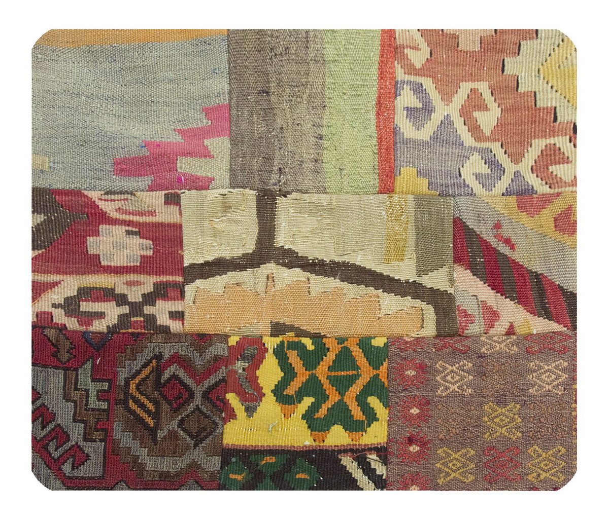 Patchwork Rug Pillow-3-25