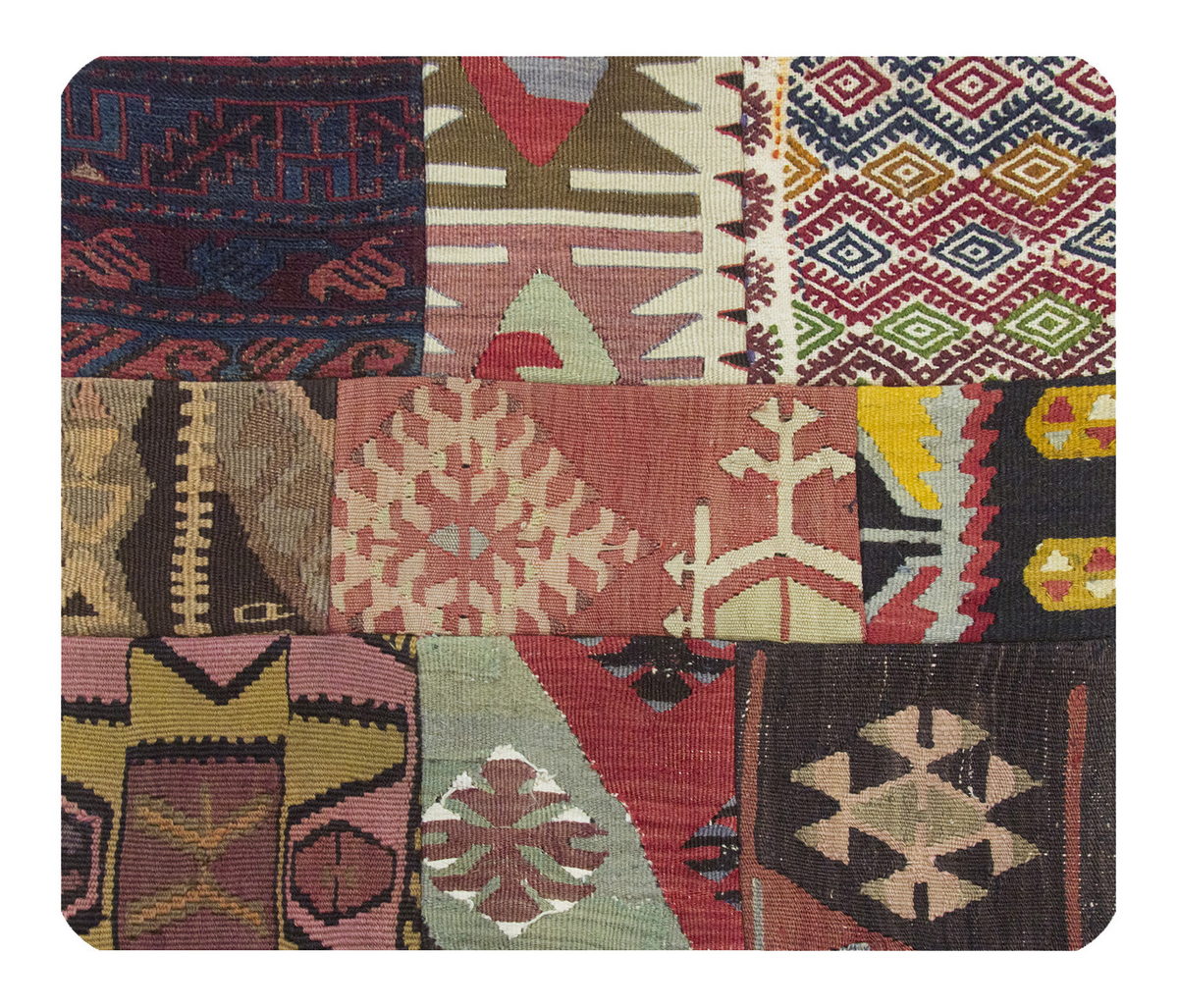 Patchwork Rug Pillow-3-39