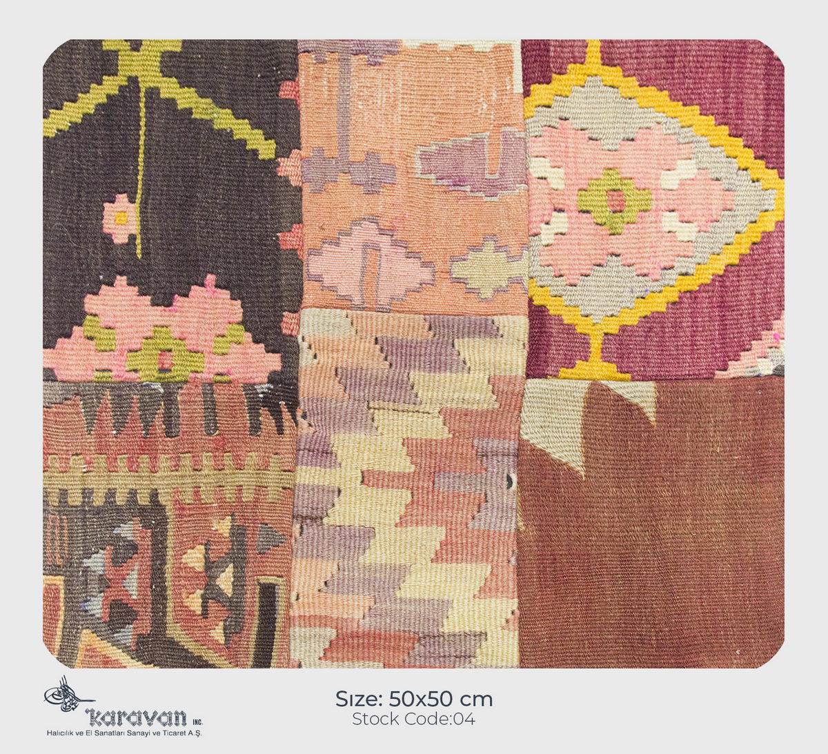Patchwork Rug Pillow-4-43