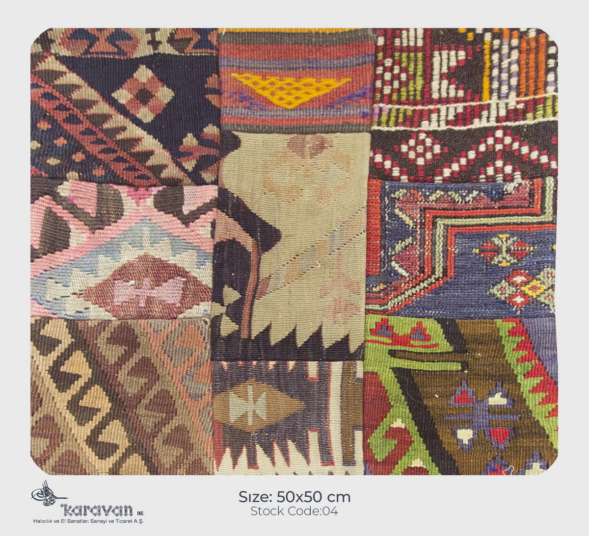 Patchwork Rug Pillow-4-52