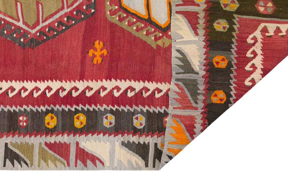 şarkışla tribal kilim, 7x12 ft kilim, 225x360 cm