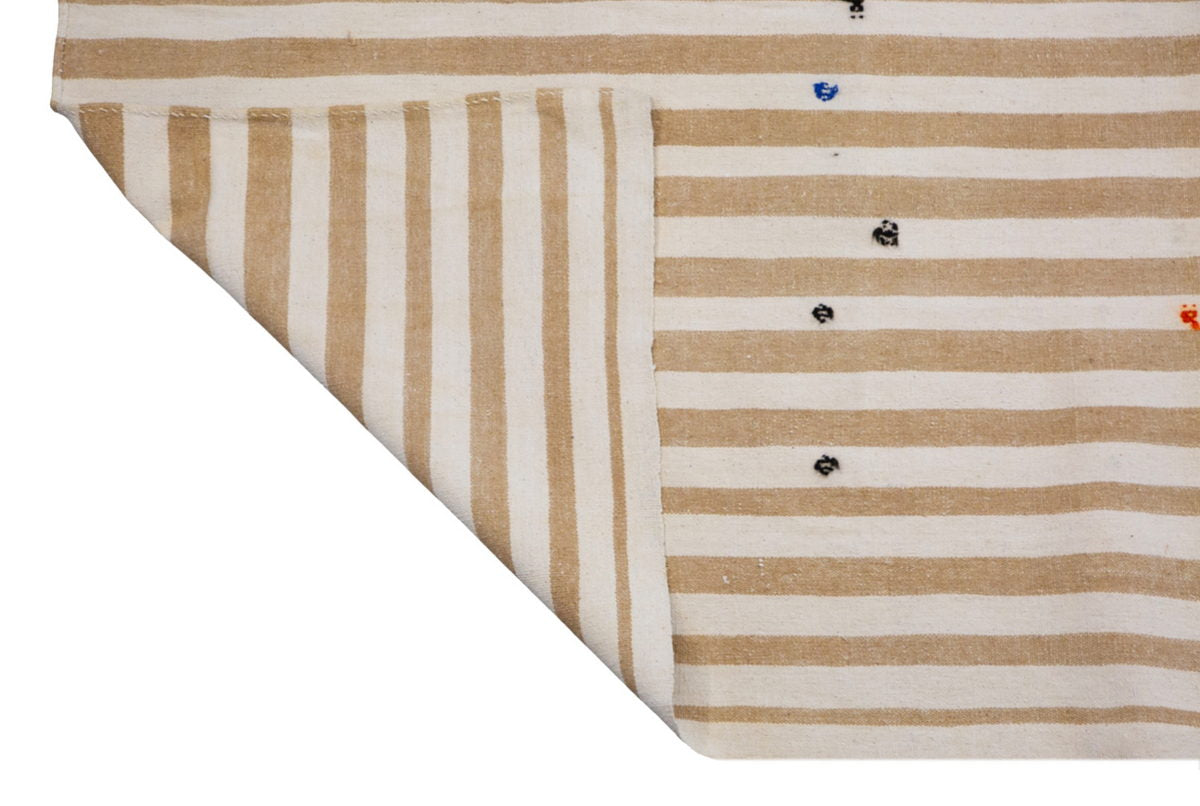 Striped Turkish Kilim Rug, 186x280 cm, 6'1 x 9'2 ft