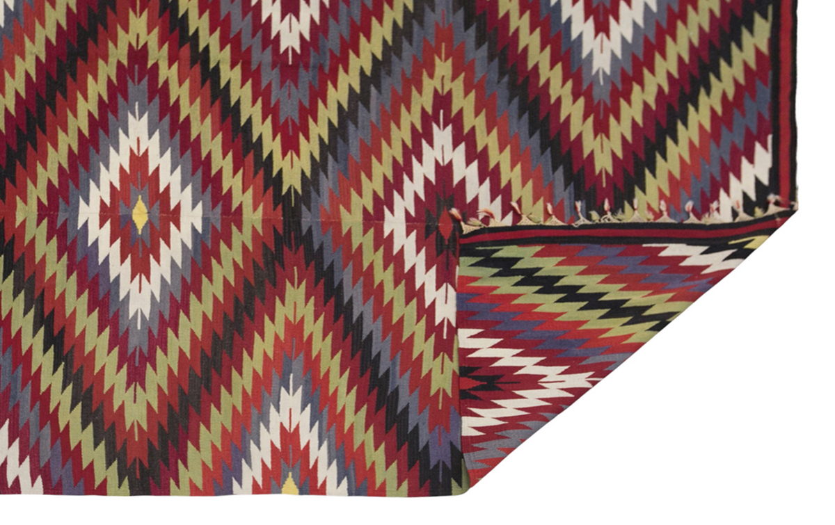 Tribal turkish kilim, 7x11 ft kilim, 220x350 cm