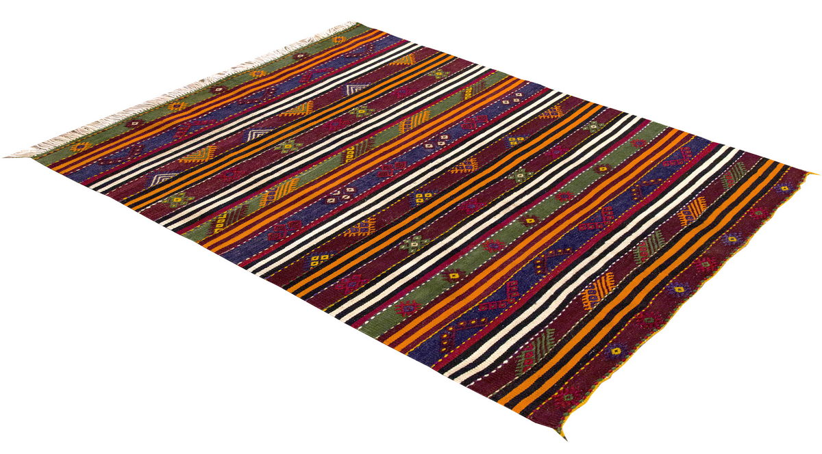 Vintage Konya Kilim, 125 x 100 cm, 4.1 x 3.3 ft