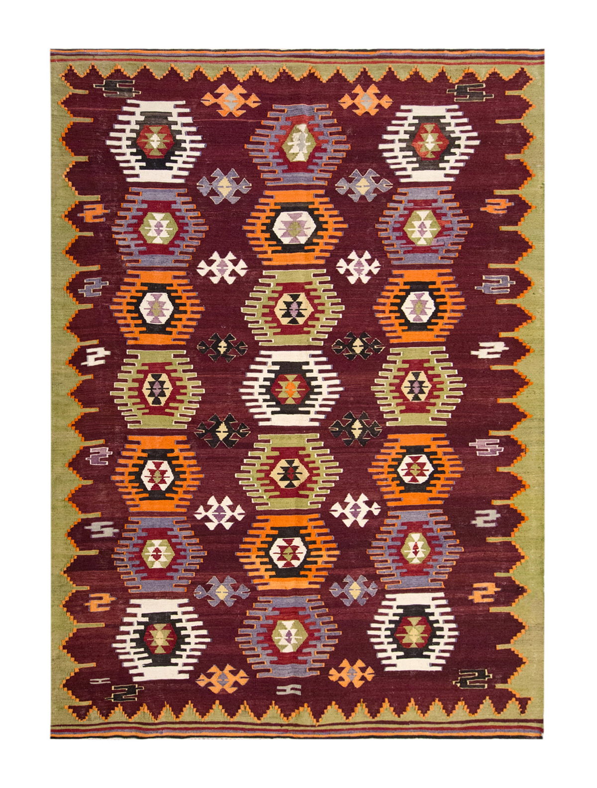 Vintage Large Afyon Dazkırı Kilim, 203 x 327 cm / 6.8 x 10.9 ft Kilim