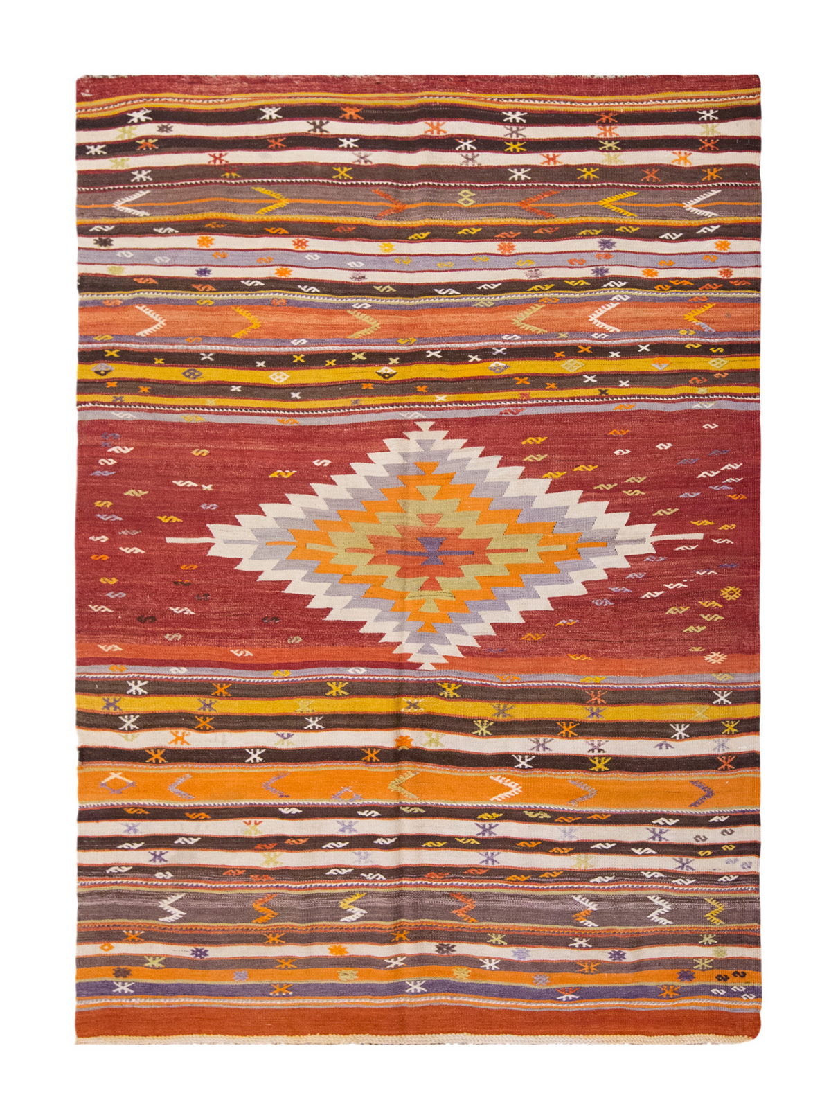 Vintage Large Afyon Kilim, 170 x 234 cm / 5.7 x 7.8 ft Kilim