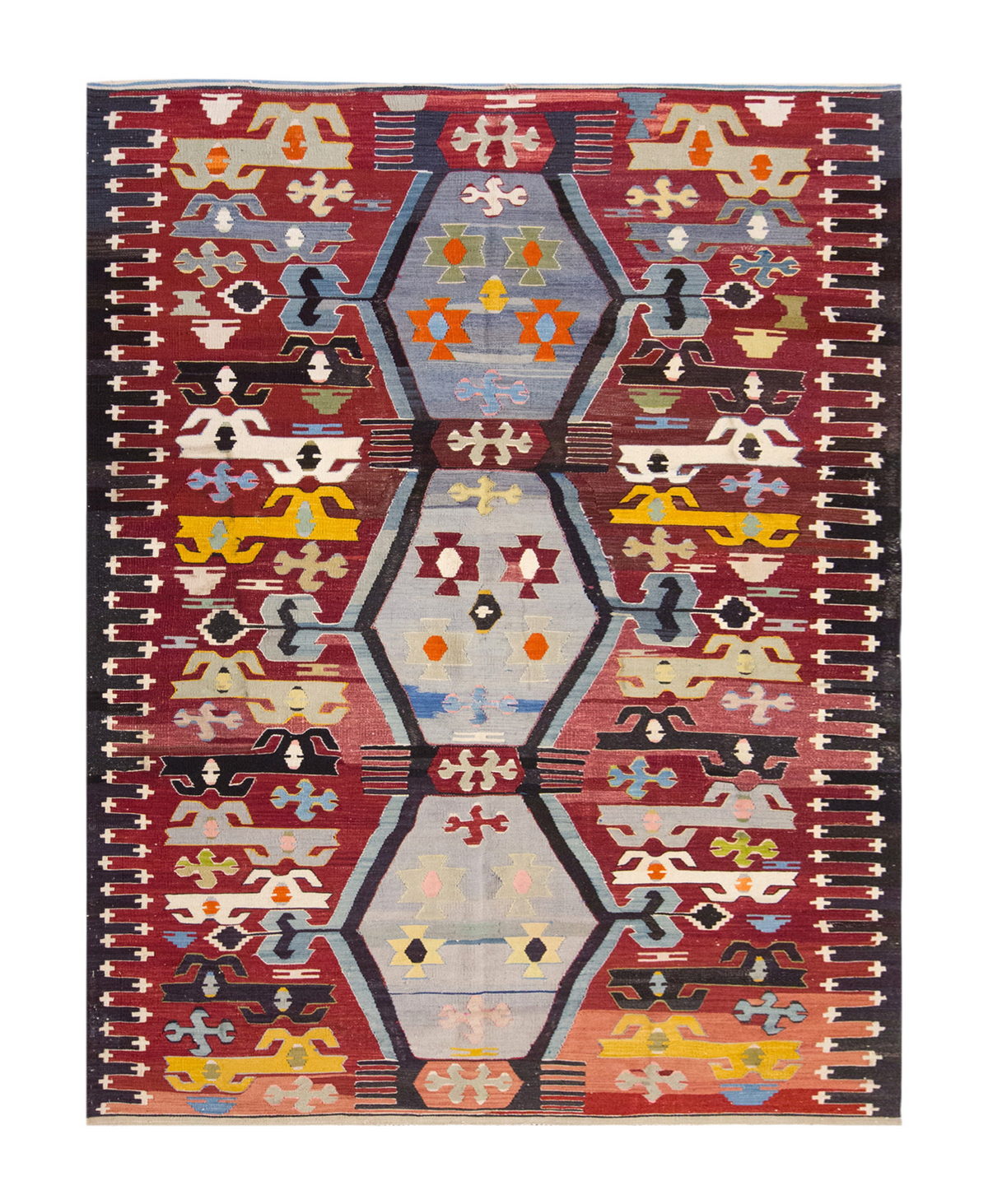 Vintage Large Afyon Kilim, 186 x 310 cm / 6.1 x 10.2 ft Kilim