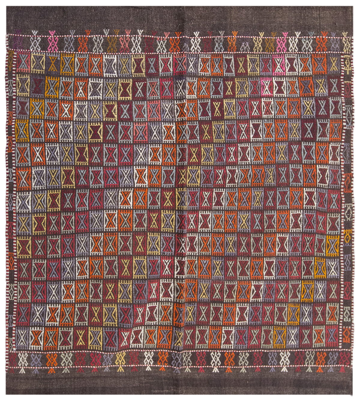 Vintage Large Cicim Rug, 167 x 194 cm / 5.6 x 6.4 feet