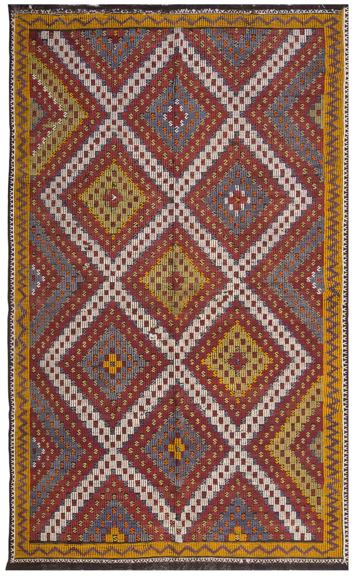 Vintage Large Cicim Rug, 199 x 338 cm / 6.6 x 11.1 feet