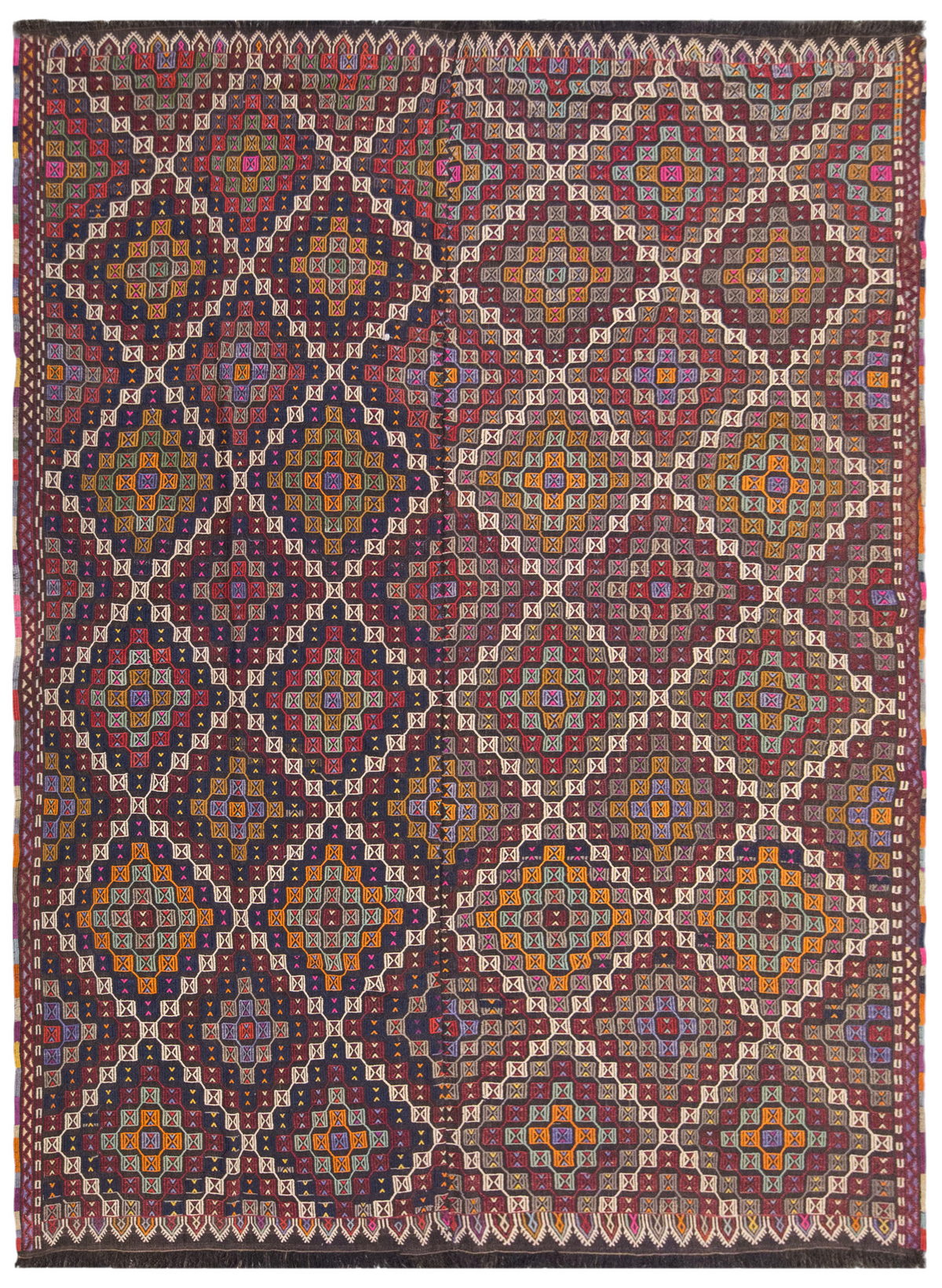 Vintage Large Cicim Rug, 207 x 284 cm / 6.9 x 9.4 feet